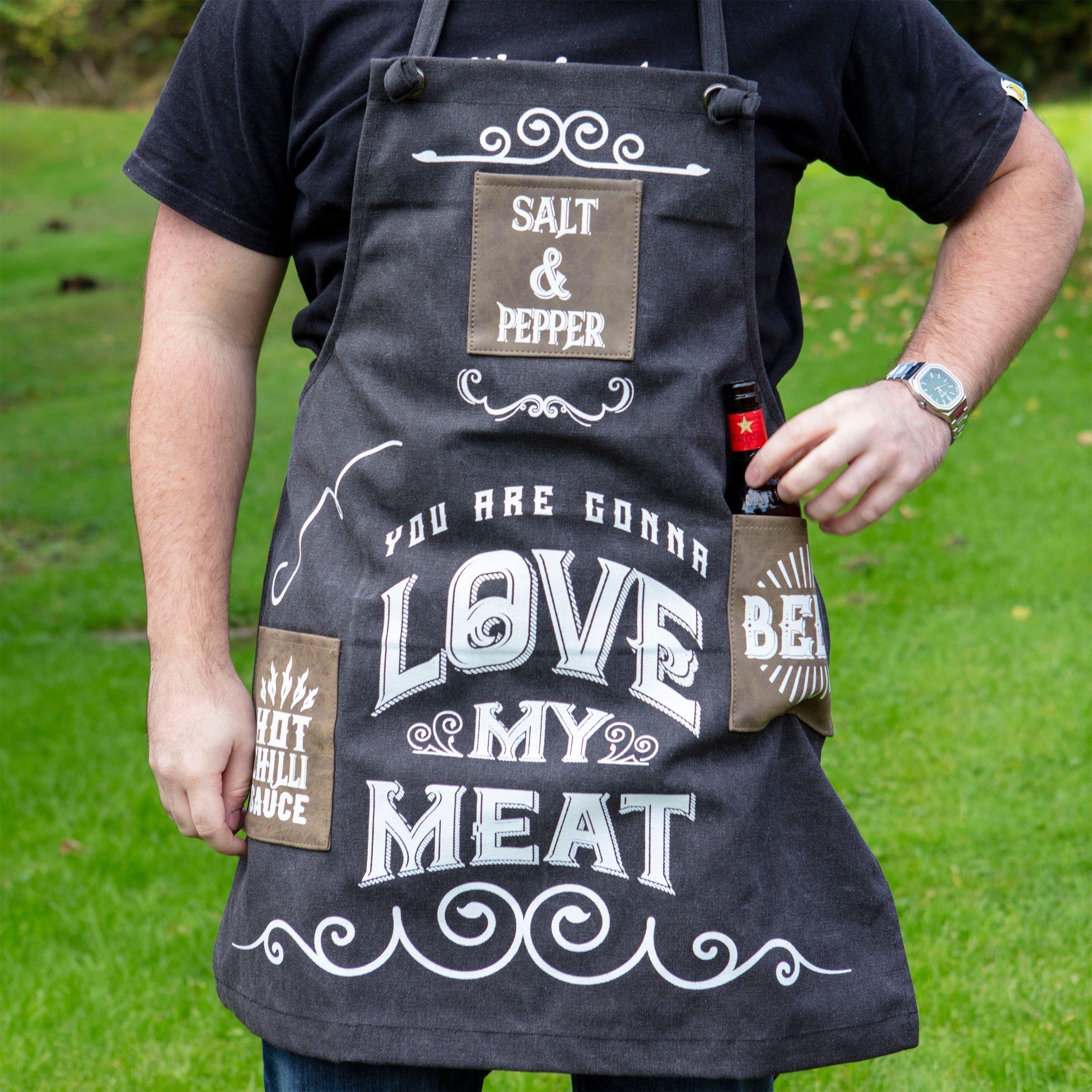 Multi - Boxer Gifts - Love My Meat BBQ Cooking Apron For Men - BBQ Gift - 5
