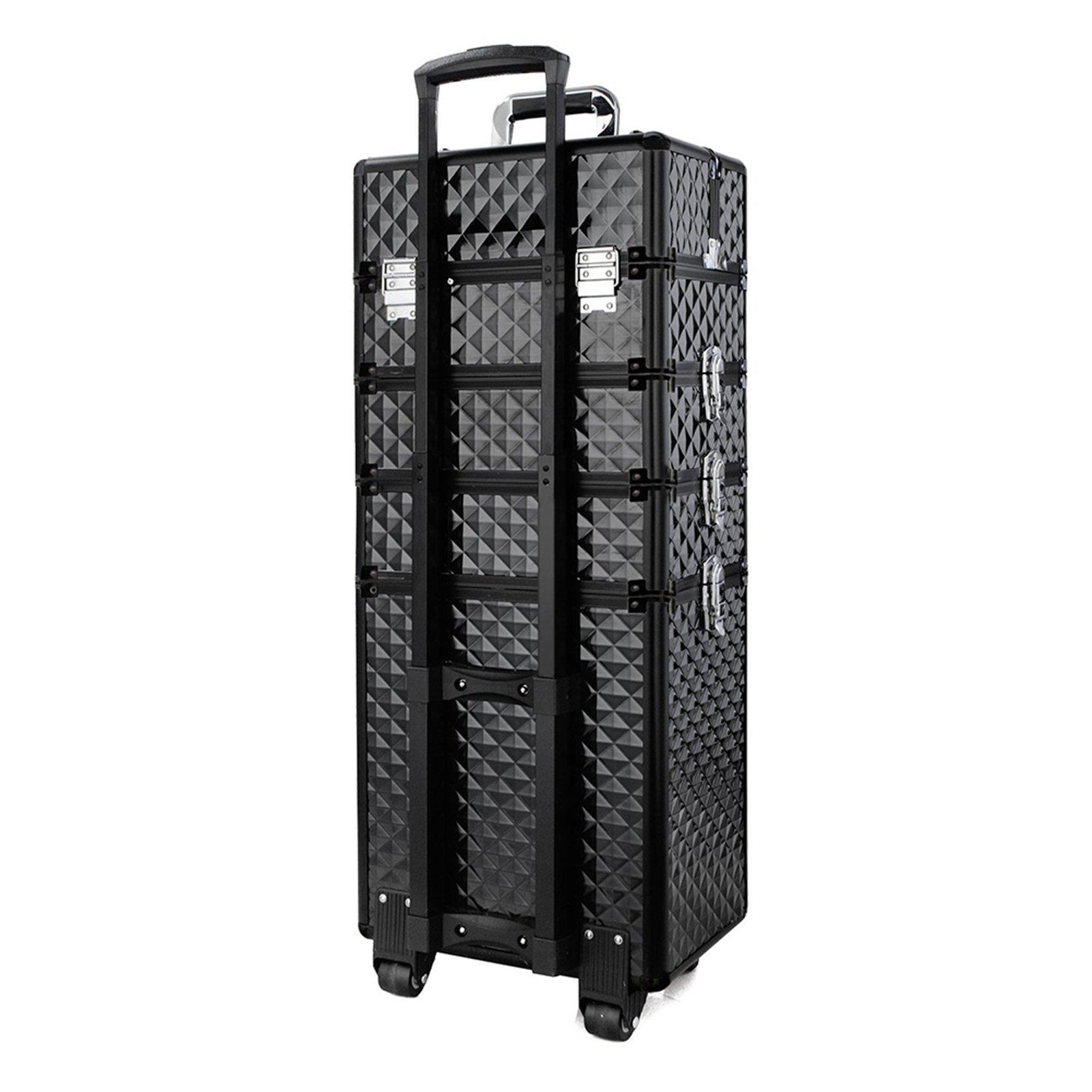 Black - SHEONLY - 4in1 Cosmetic Makeup Train Case - 3