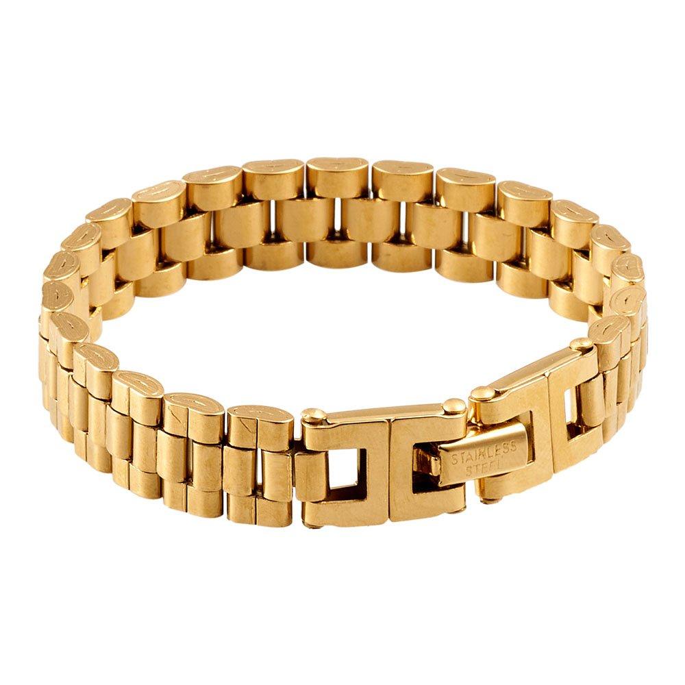 Gold - SHEONLY - Elegant Gold-plated Stainless Steel Bracelet - 3