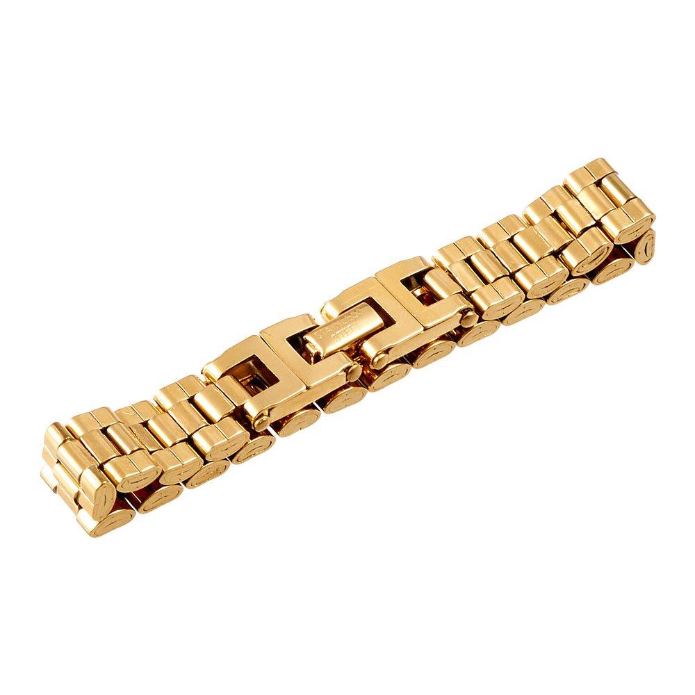 Gold - SHEONLY - Elegant Gold-plated Stainless Steel Bracelet - 4