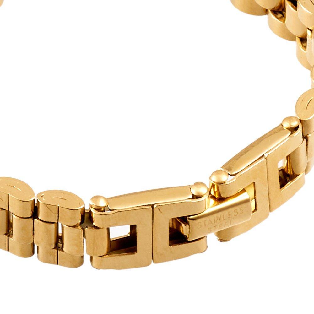 Gold - SHEONLY - Elegant Gold-plated Stainless Steel Bracelet - 7