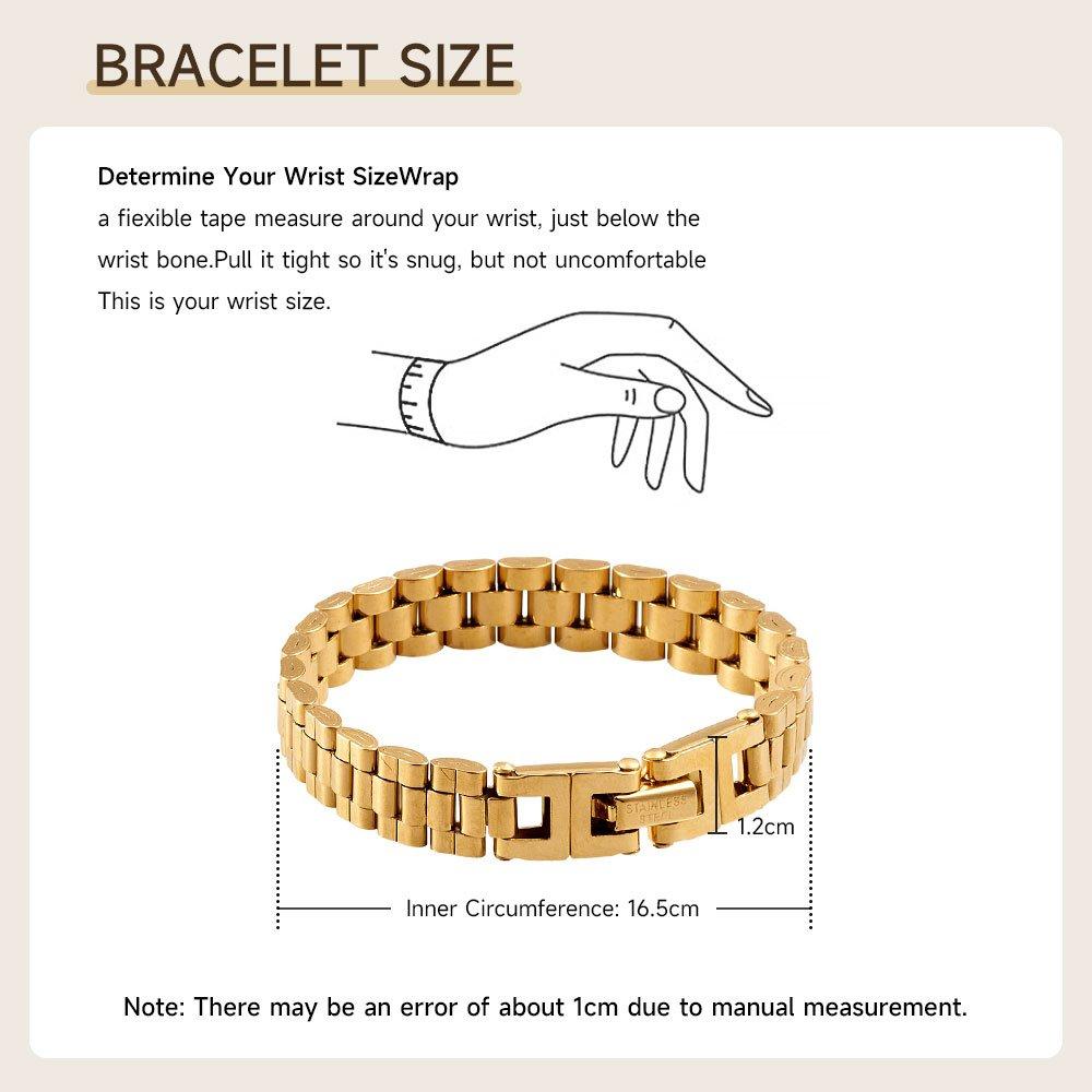 Gold - SHEONLY - Elegant Gold-plated Stainless Steel Bracelet - 9