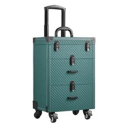 SHEONLY 3 in 1 Cosmetic Trolley Case Makeup Box on Wheels