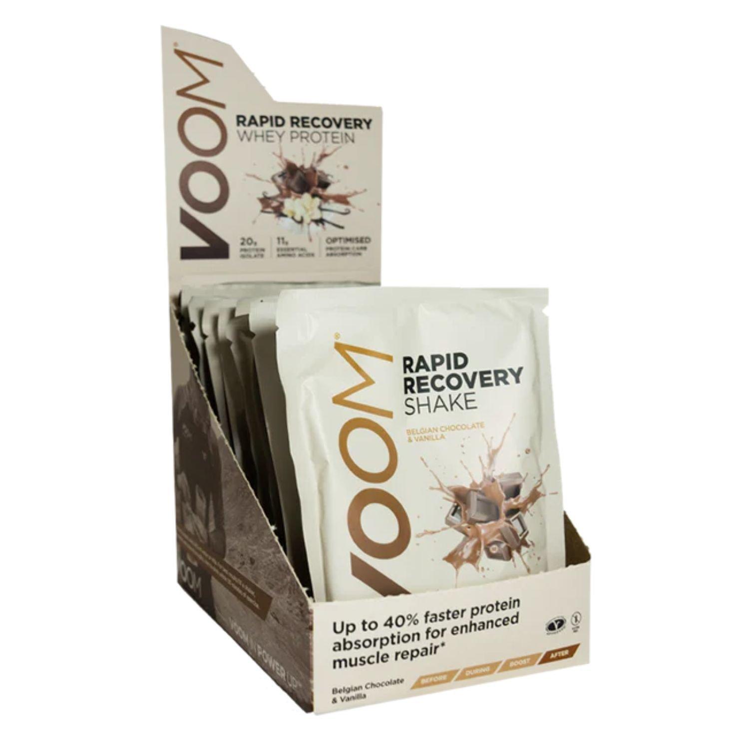 Voom Nutrition Rapid Protein Recovery Shake By Voom - Belgian Chocolate Whey Isolate Recovery, Bcaas Â 19G Protein 2:1 Carb Protein Mix - 12 X 64G Sachets To Boost - Image 4