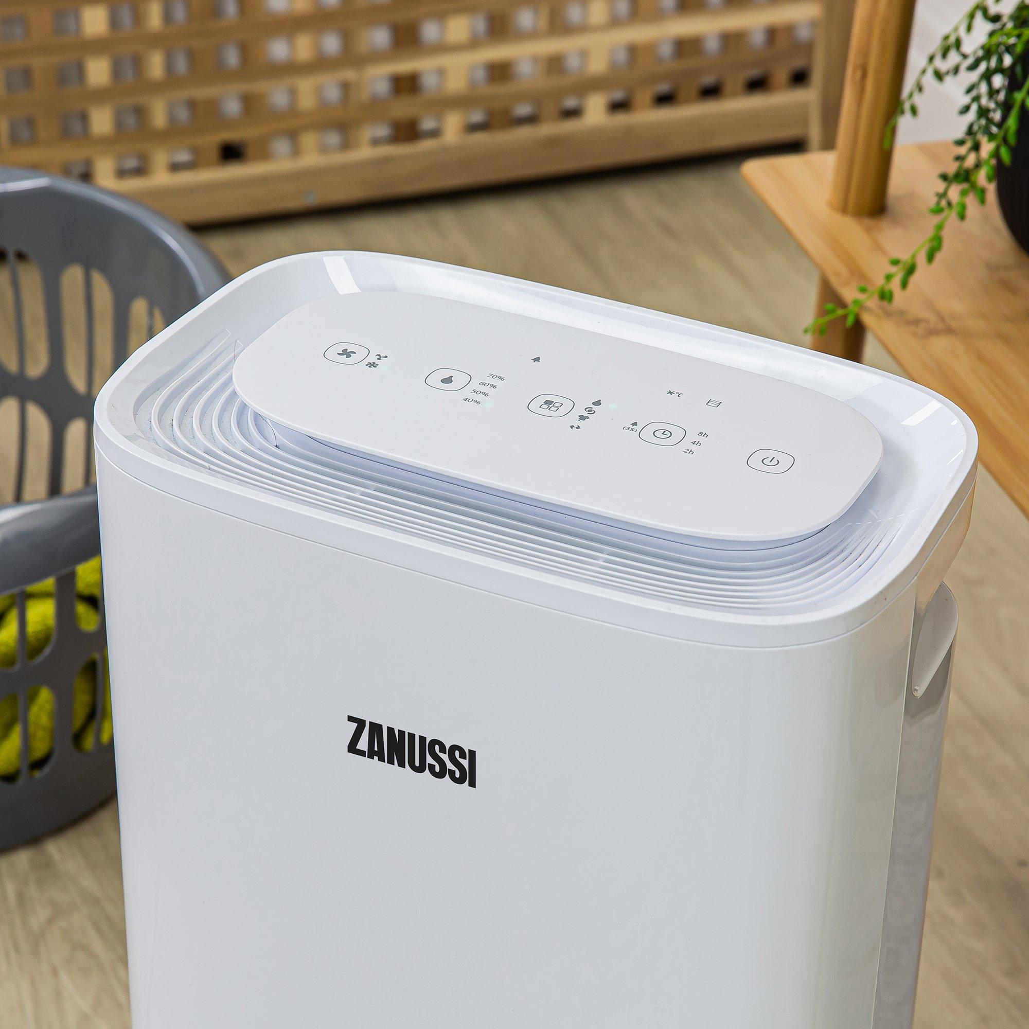 White - Zanussi - ZDH1802 Dehumidifier 18L with Timer Control - 6