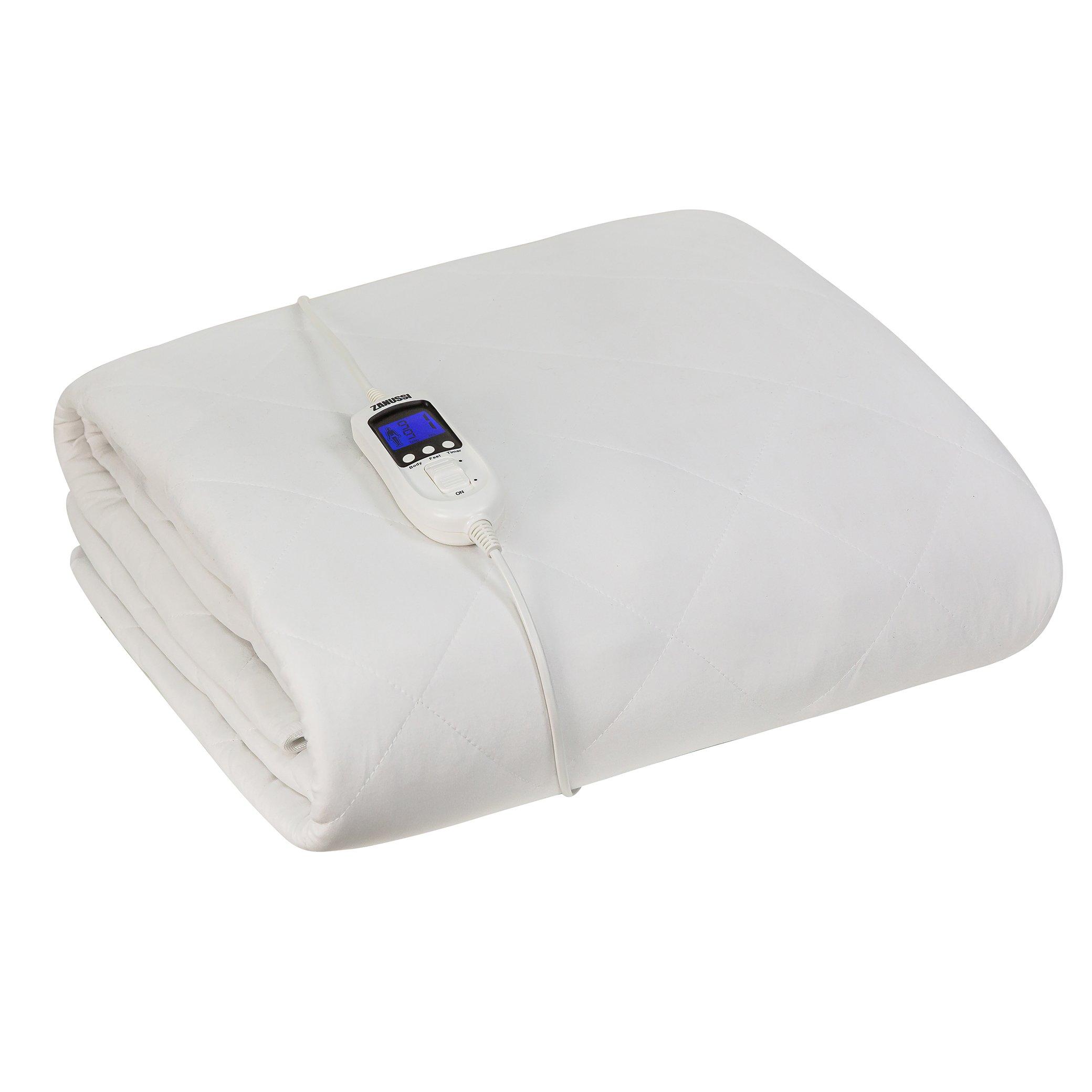 White - Zanussi - ZESB7001 Single Electric Heated Mattress Protector - 7
