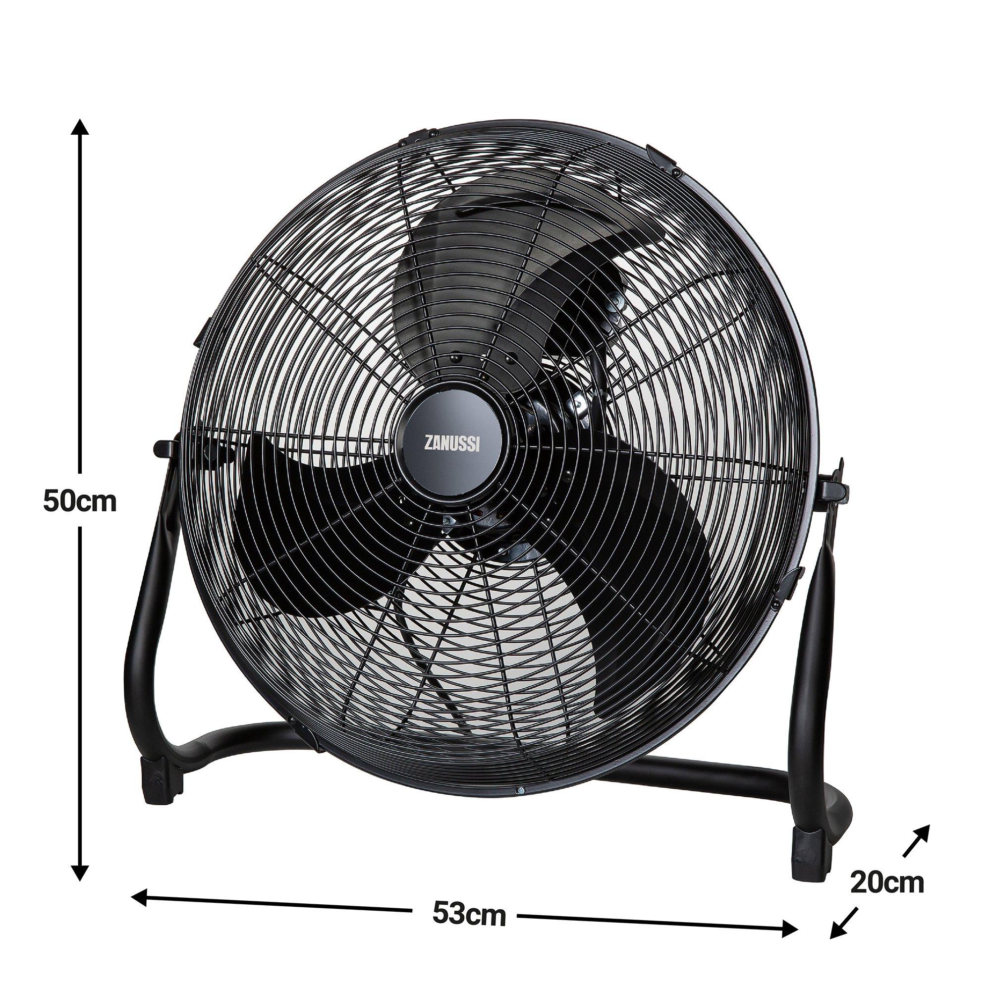 Black - Zanussi - ZNGF1621B 16” Floor Fan in Black - 2