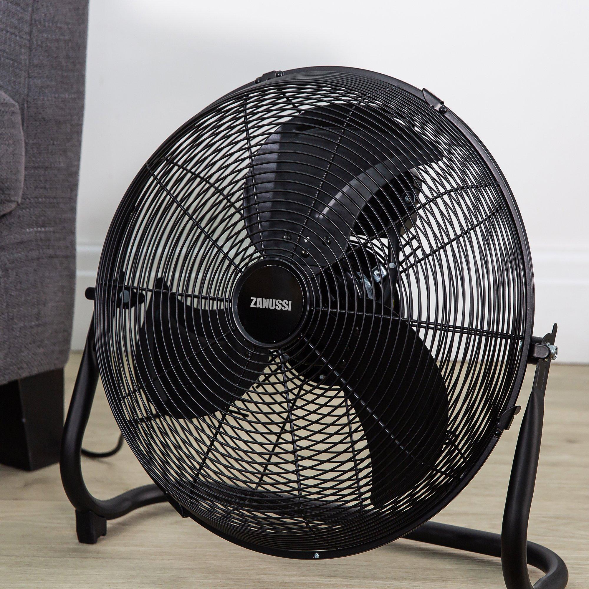 Black - Zanussi - ZNGF1621B 16” Floor Fan in Black - 5