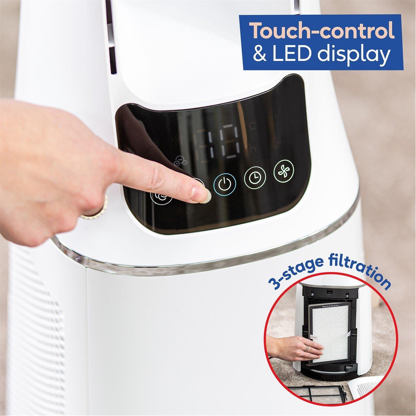 White - Russell Hobbs - RHBLDL12 10 Speed Bladeless Fan in White - 8