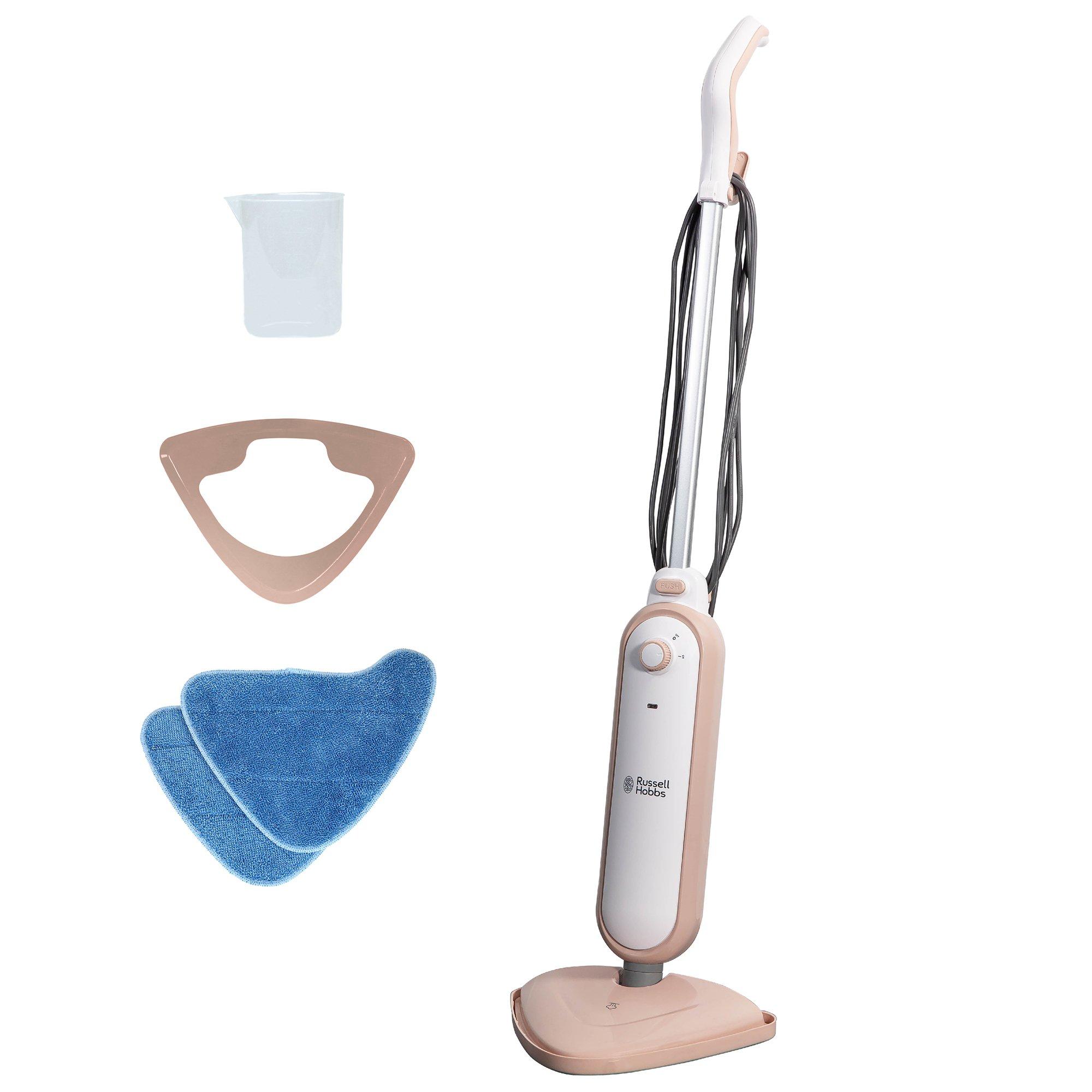 Blush & White - Russell Hobbs - RHSM1001BP-G Steam & Clean Steam Mop in Blush Pink - 9