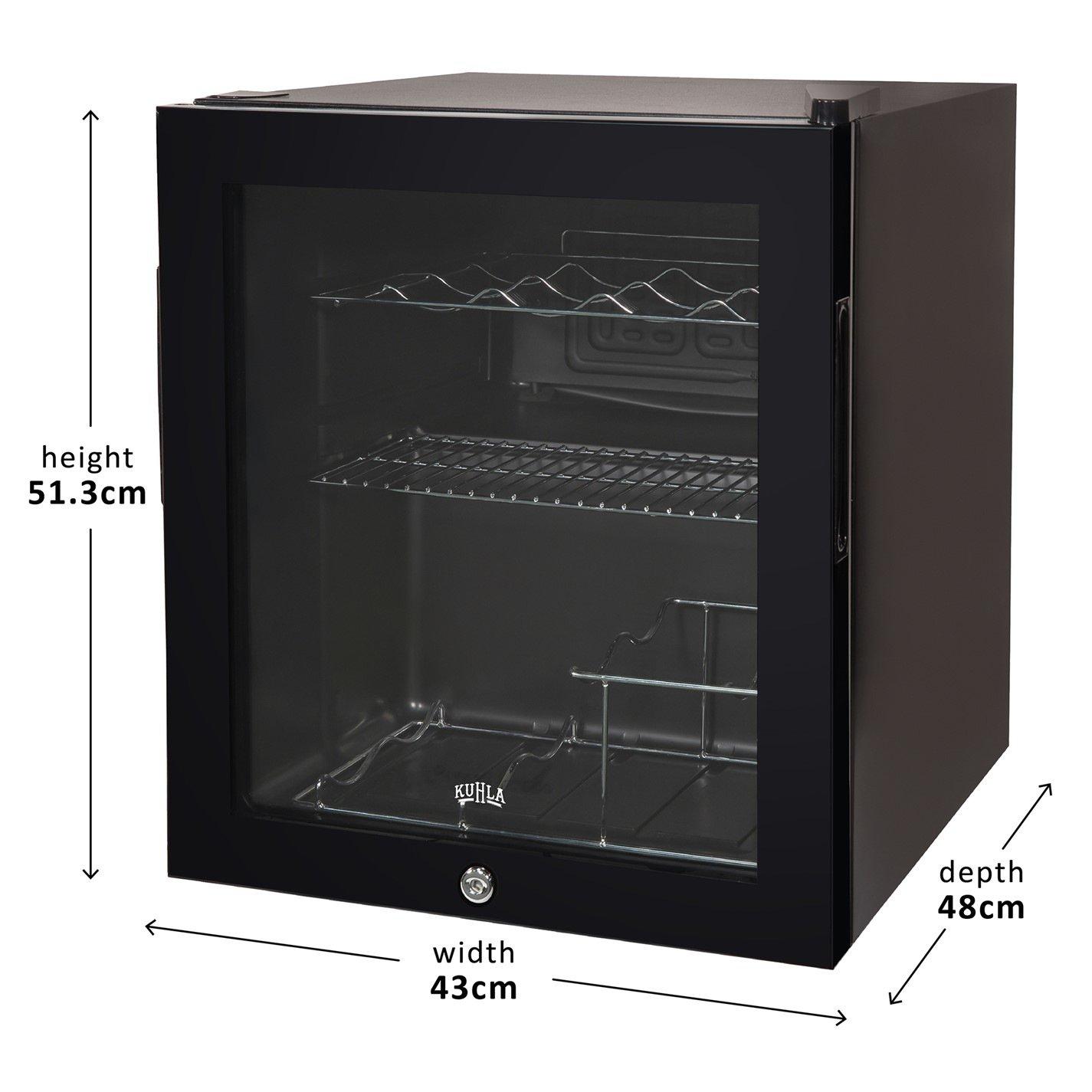 Black - KUHLA - KBC1B 46L Lockable Door Beer & Wine Cooler - 2