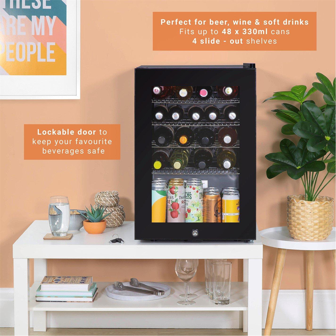 Black - KUHLA - KBC2B 62L Lockable Door Beer Wine & Drink Cooler - 3