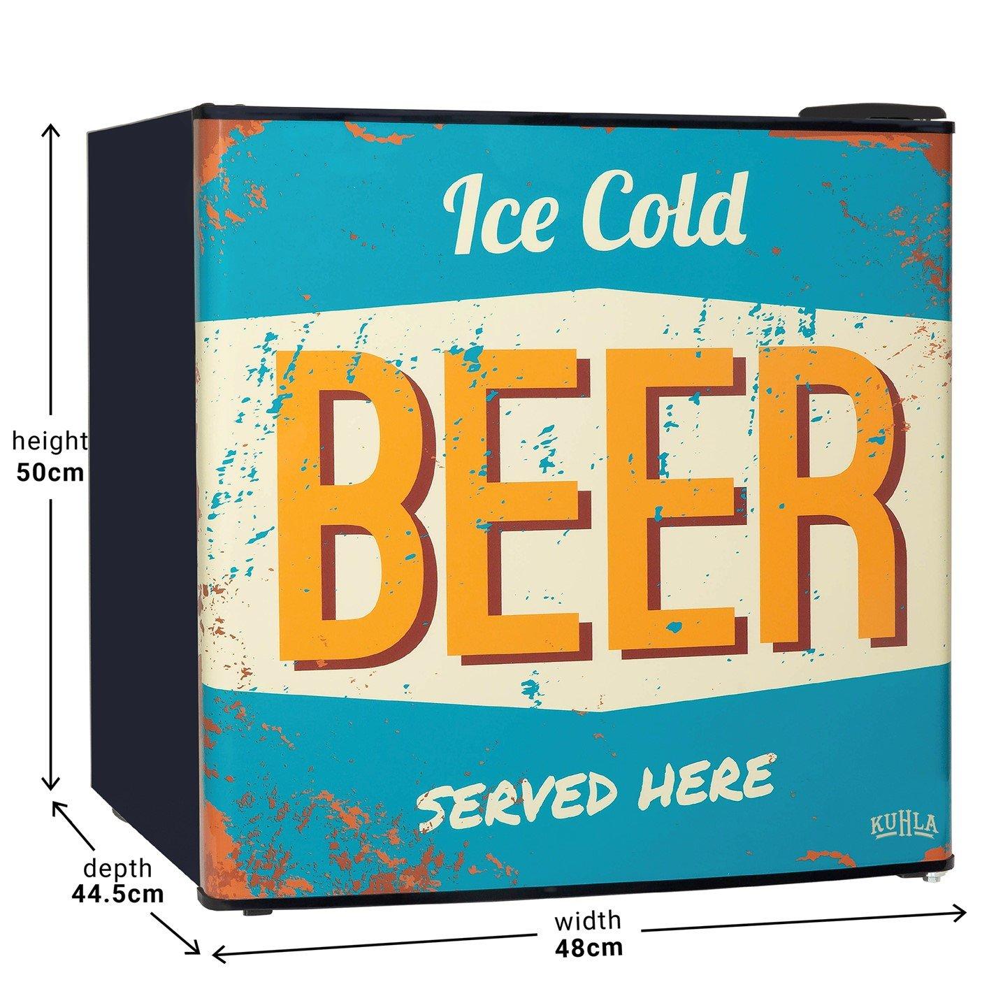 Black - KUHLA - KTTF0E6B-1011 Beer Design 45L Table Top Fridge - 2