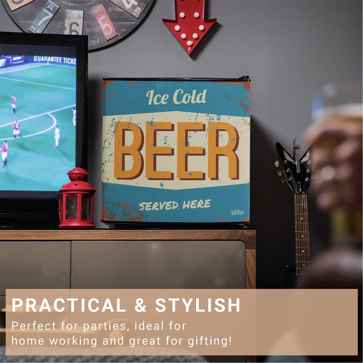 Black - KUHLA - KTTF0E6B-1011 Beer Design 45L Table Top Fridge - 3