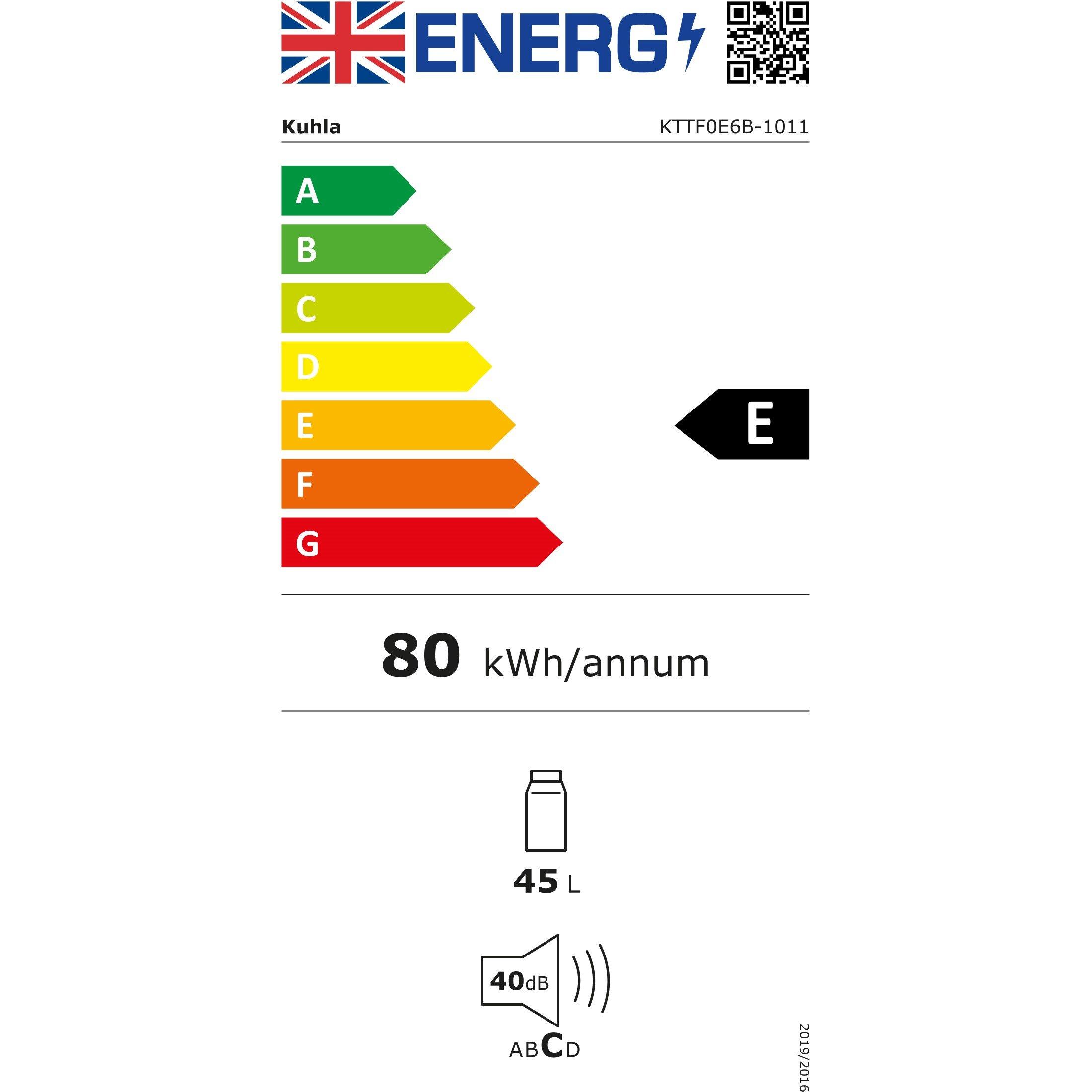 Black - KUHLA - KTTF0E6B-1011 Beer Design 45L Table Top Fridge - 9