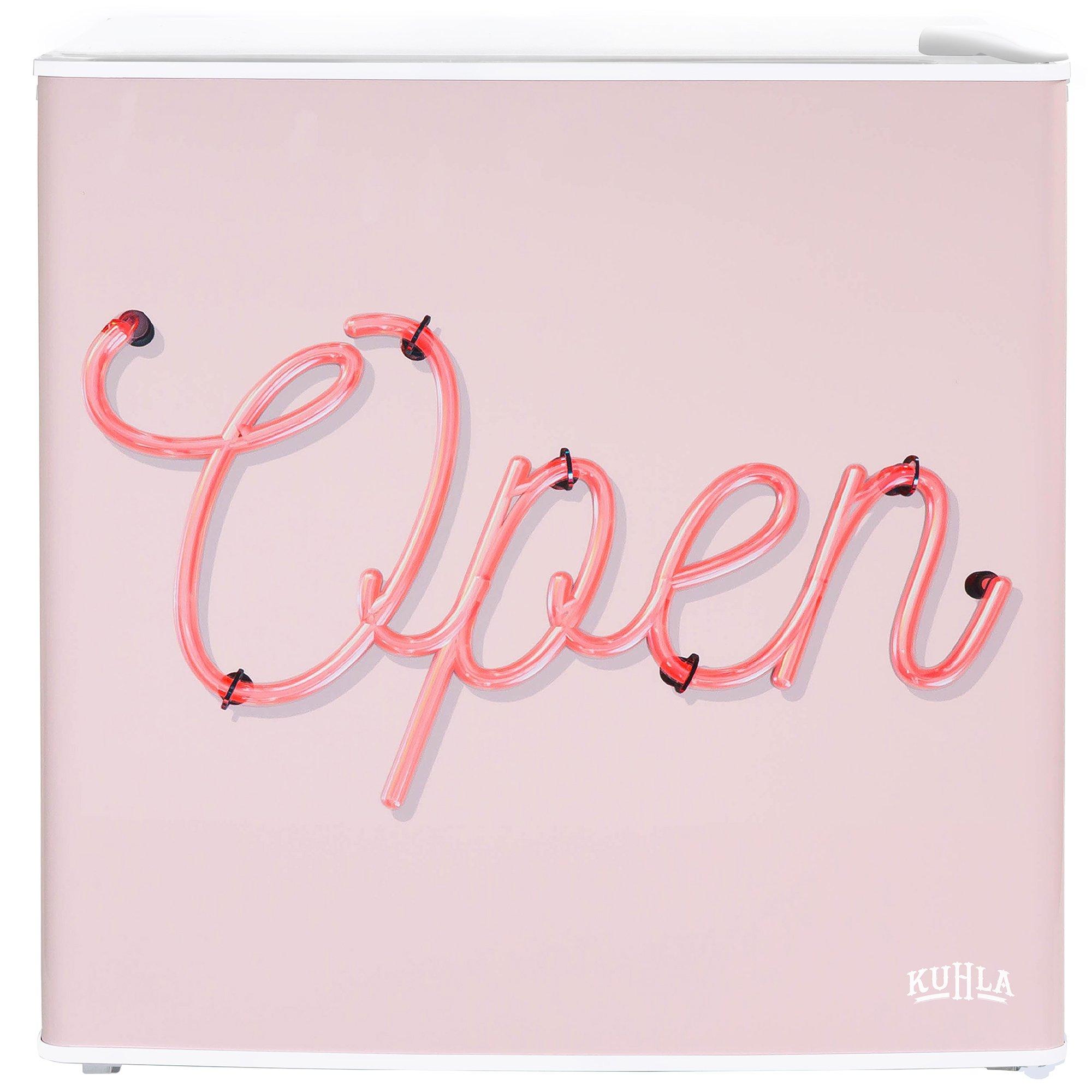 White - KUHLA - KTTF0E6W-1025 Pink Design 45L Table Top Fridge - 1