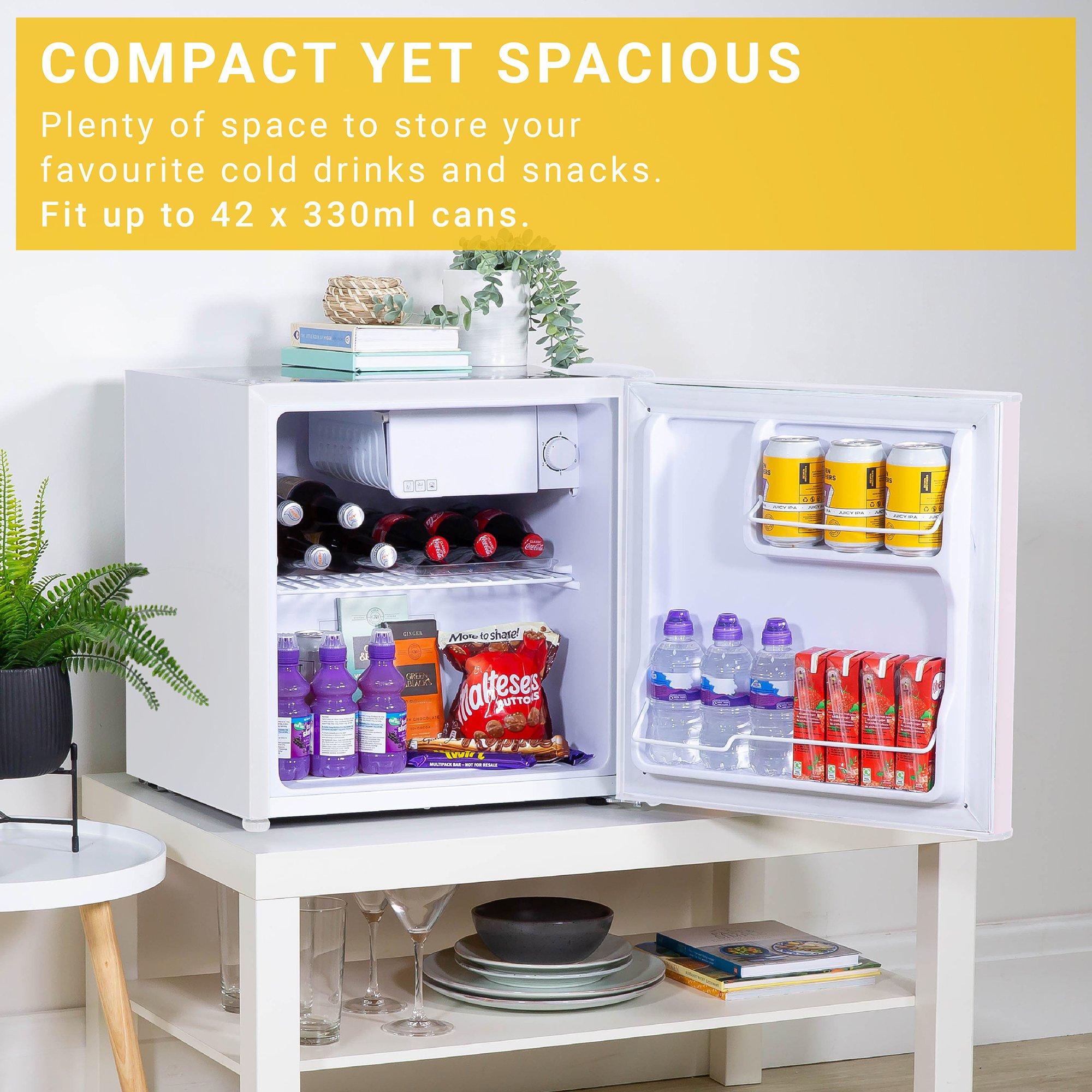 White - KUHLA - KTTF0E6W-1025 Pink Design 45L Table Top Fridge - 3