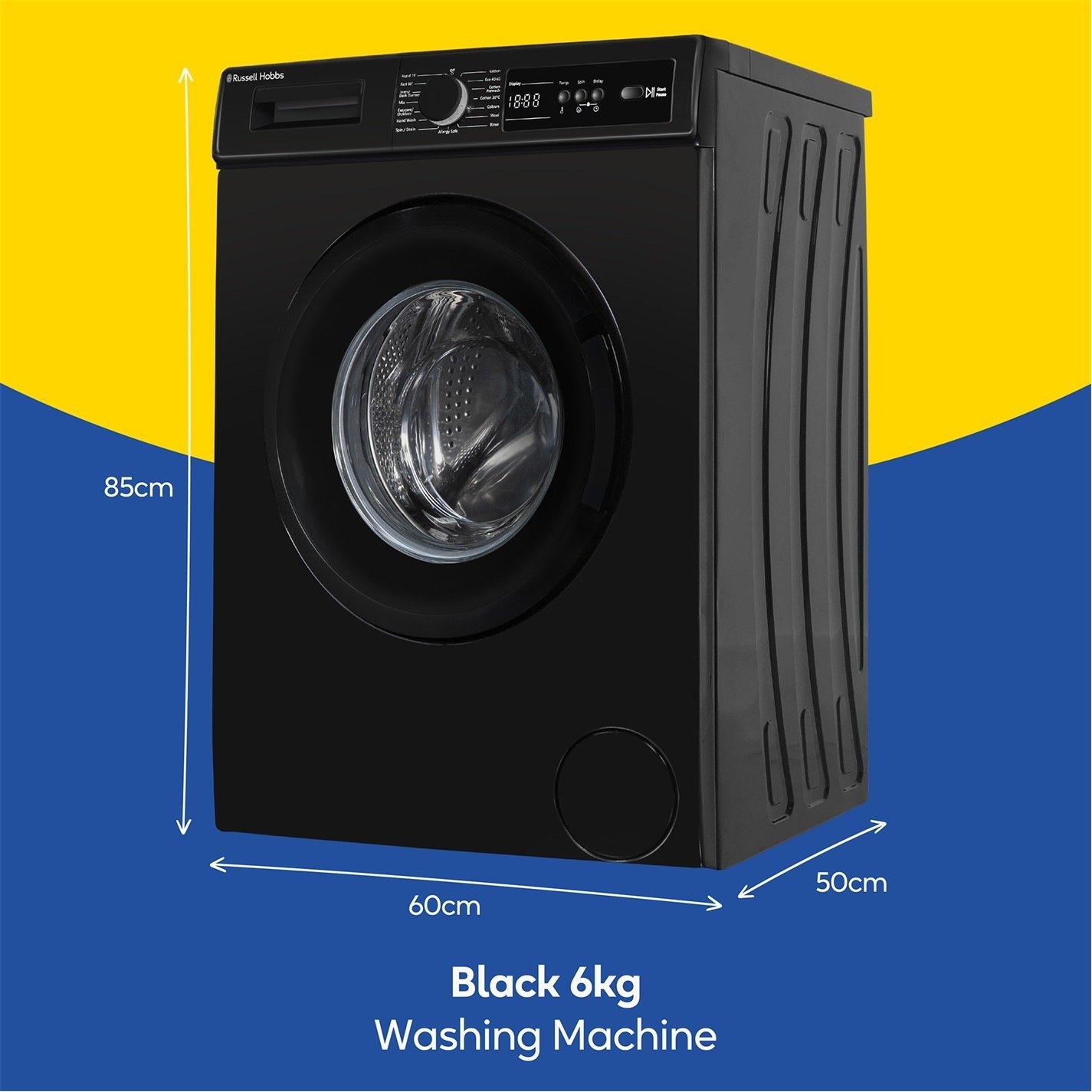 Black - Russell Hobbs - RH612W110B 10 Series 6kg Washing Machine 1200rpm - 2