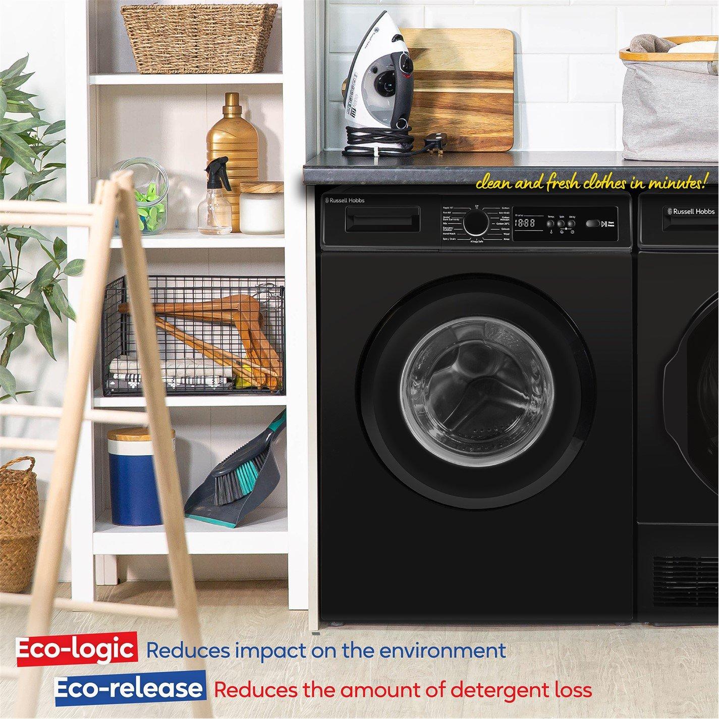 Black - Russell Hobbs - RH612W110B 10 Series 6kg Washing Machine 1200rpm - 6
