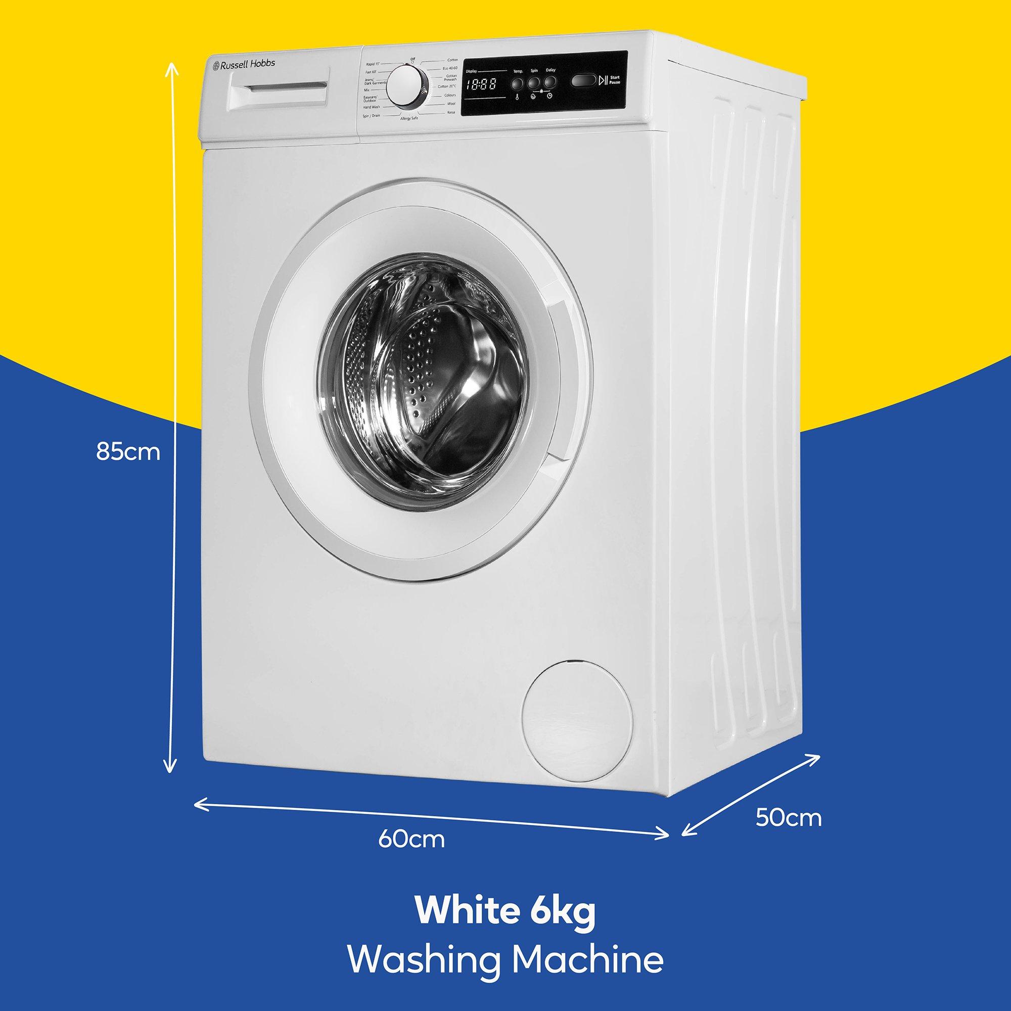 White - Russell Hobbs - RH612W110W 10 Series 6kg Washing Machine 1200rpm - 2