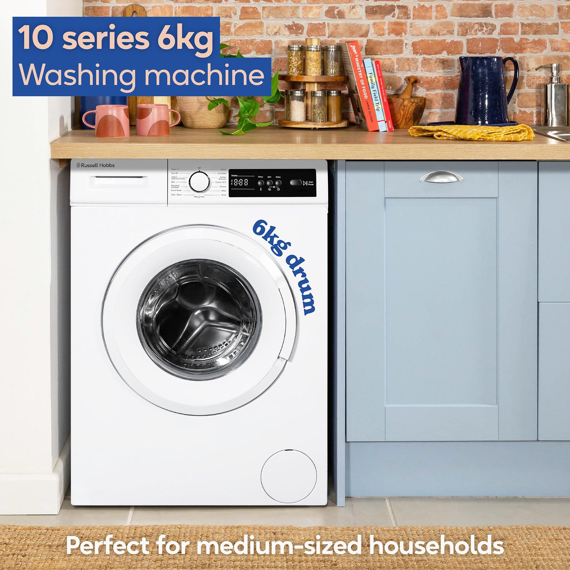 White - Russell Hobbs - RH612W110W 10 Series 6kg Washing Machine 1200rpm - 4