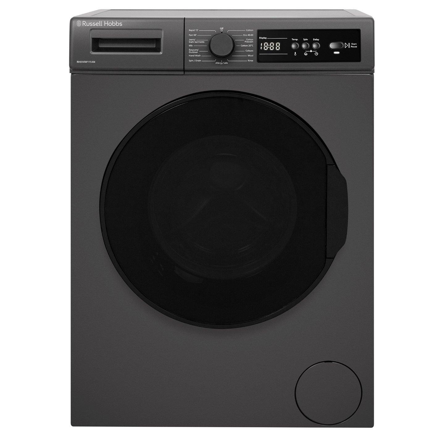 Anthracite - Russell Hobbs - RH814W111AN 11 Series 8kg Washing Machine 1400rpm - 1