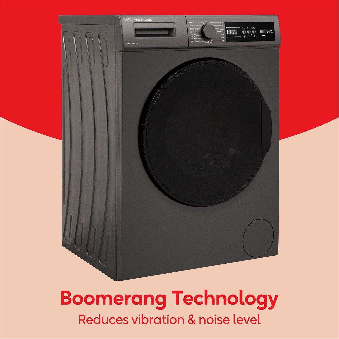 Anthracite - Russell Hobbs - RH814W111AN 11 Series 8kg Washing Machine 1400rpm - 3