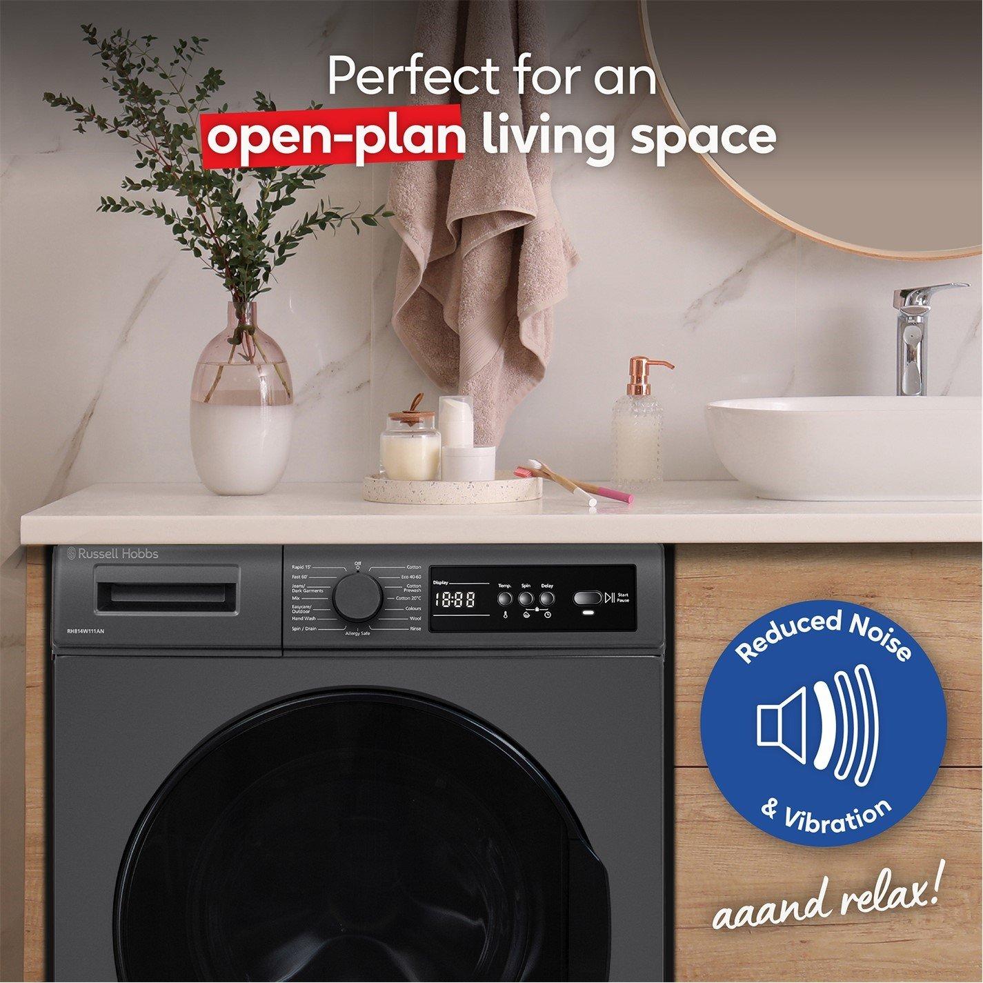 Anthracite - Russell Hobbs - RH814W111AN 11 Series 8kg Washing Machine 1400rpm - 6