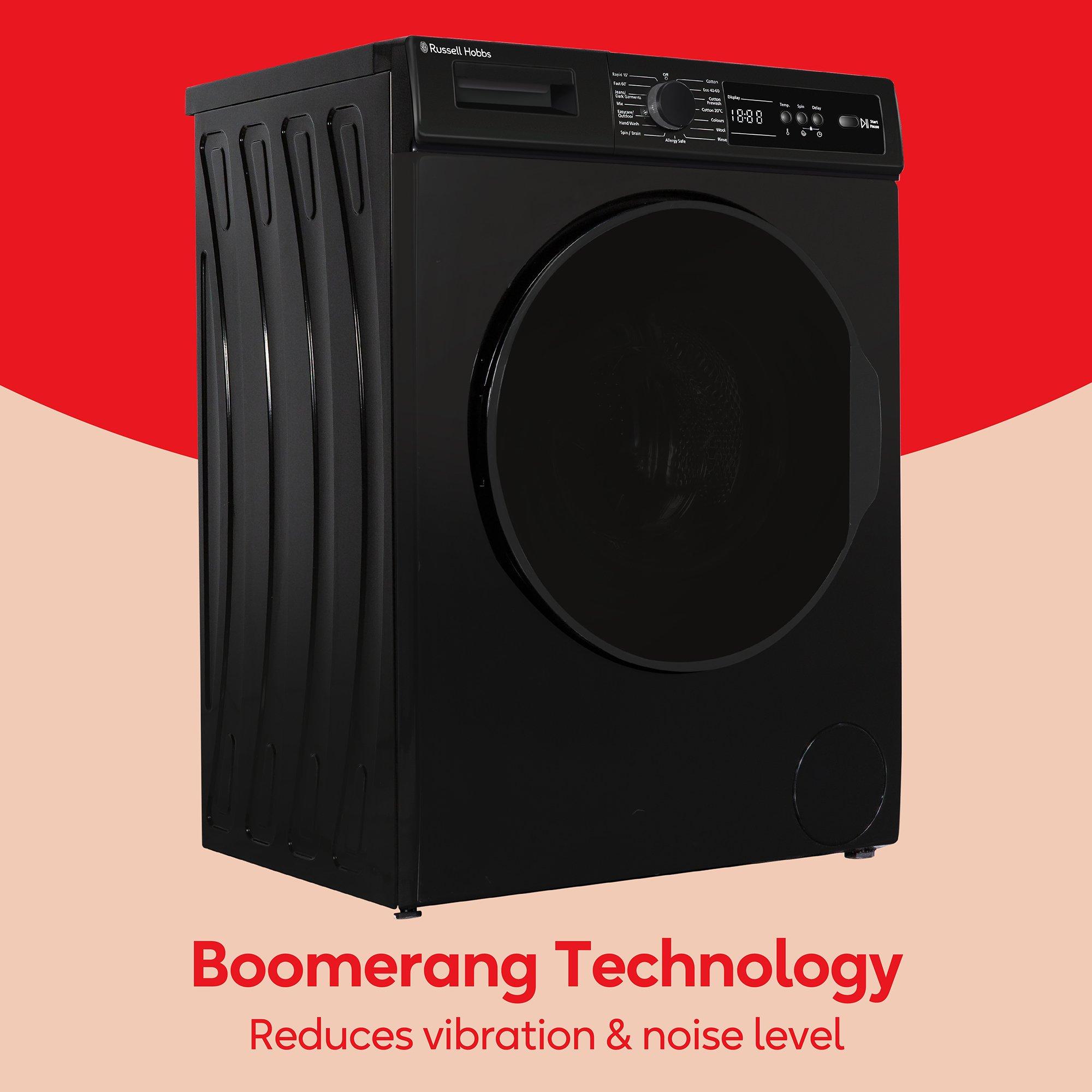 Black - Russell Hobbs - RH814W111B 11 Series 8kg Washing Machine in Black - 3