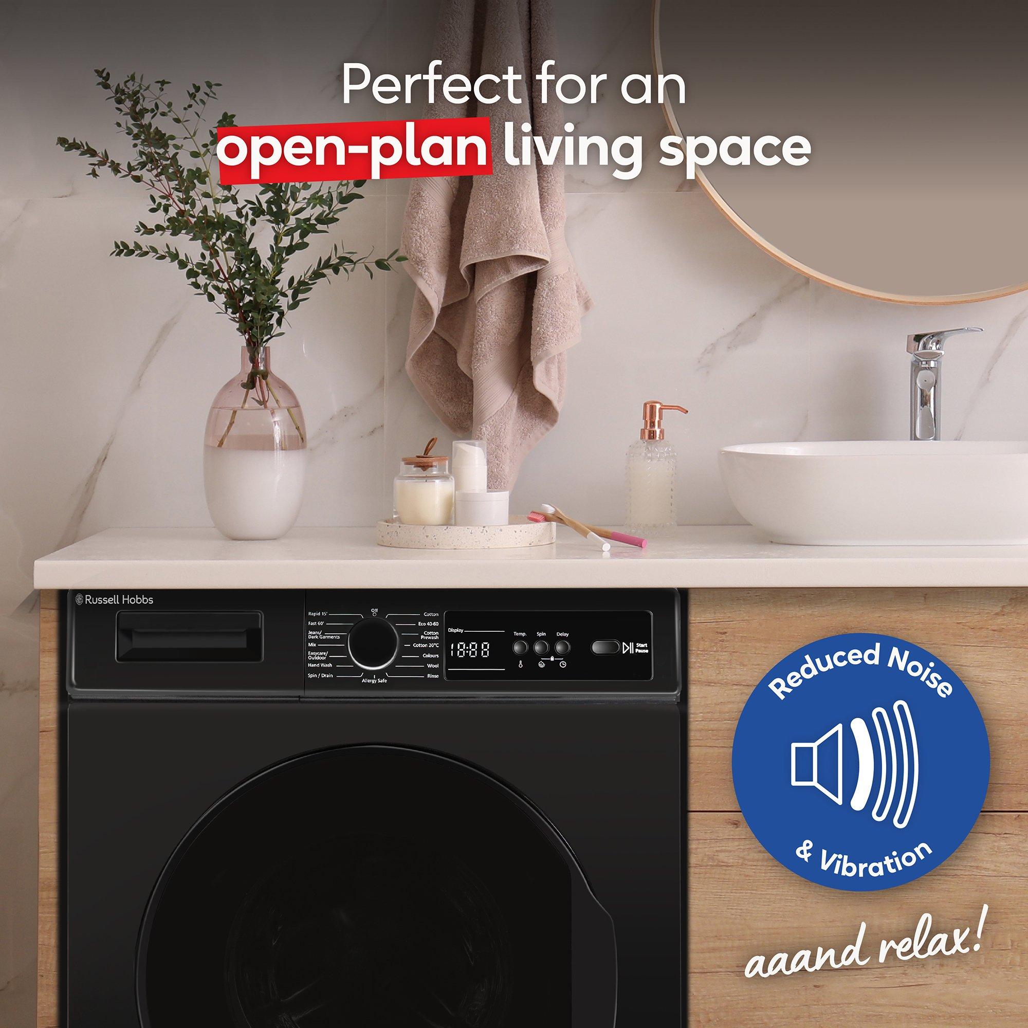 Black - Russell Hobbs - RH814W111B 11 Series 8kg Washing Machine in Black - 7