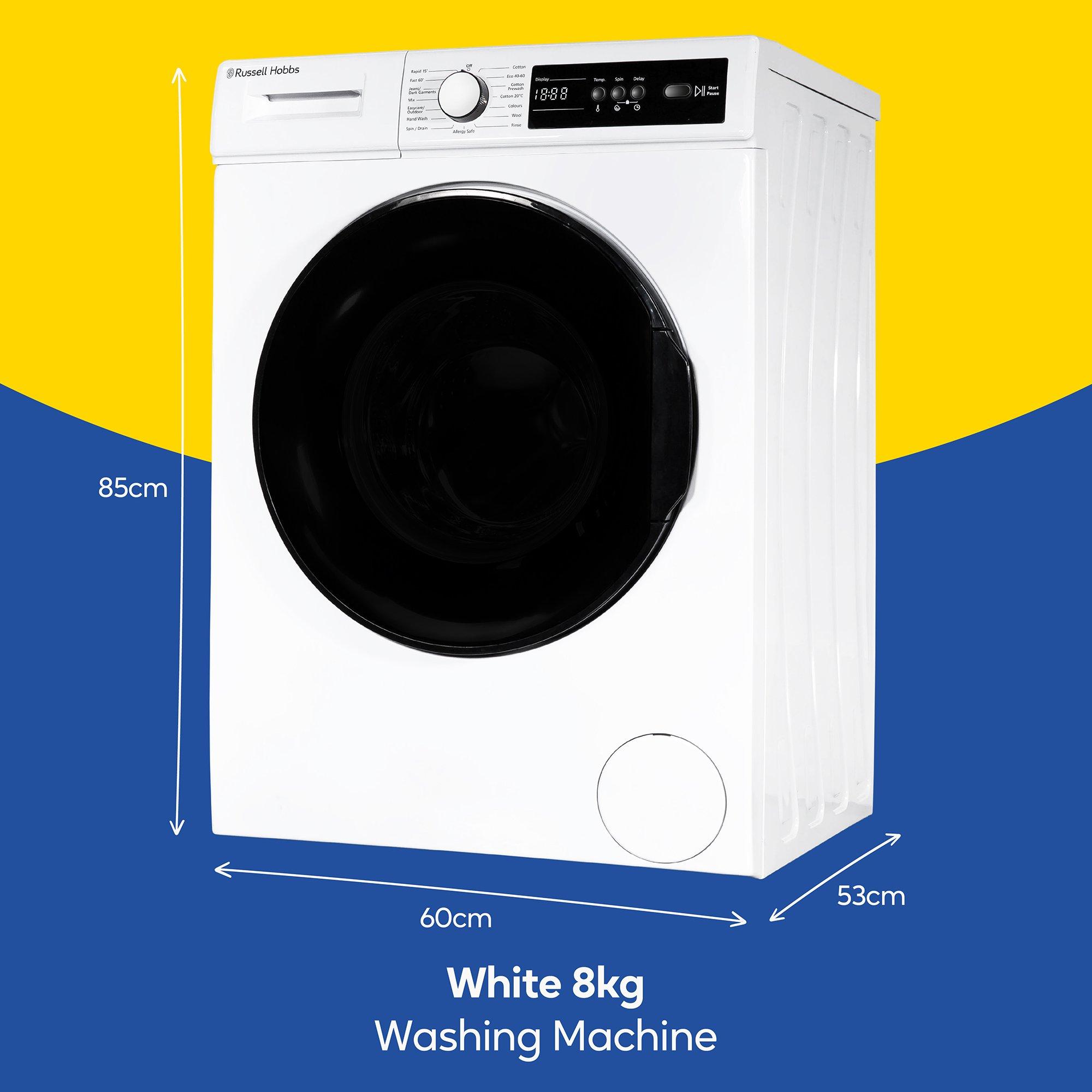 White - Russell Hobbs - RH814W111W 11 Series 8kg Washing Machine in White - 2