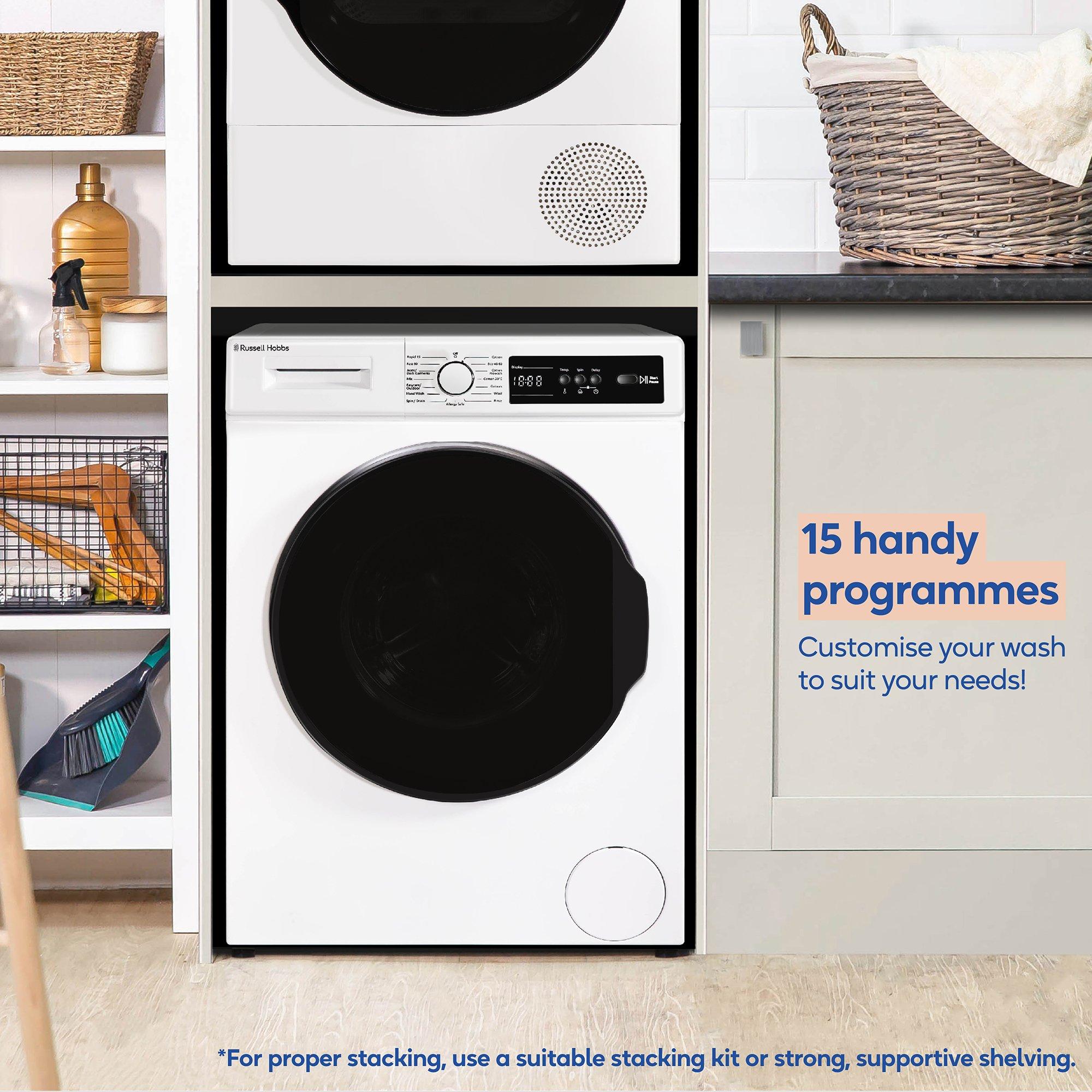 White - Russell Hobbs - RH814W111W 11 Series 8kg Washing Machine in White - 5