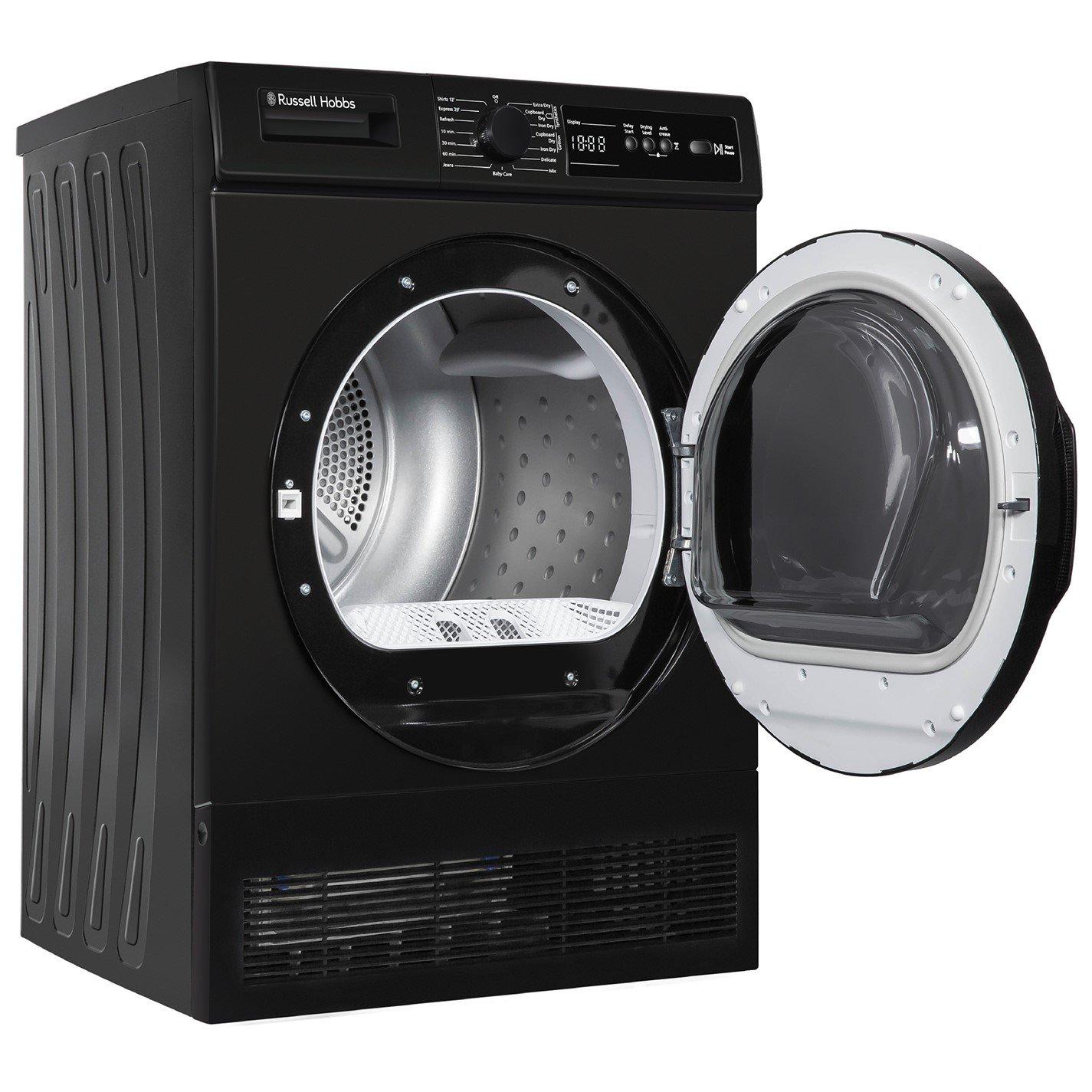 Black - Russell Hobbs - RH8CTD111B 11 Series 8kg Condenser Dryer in Black - 12