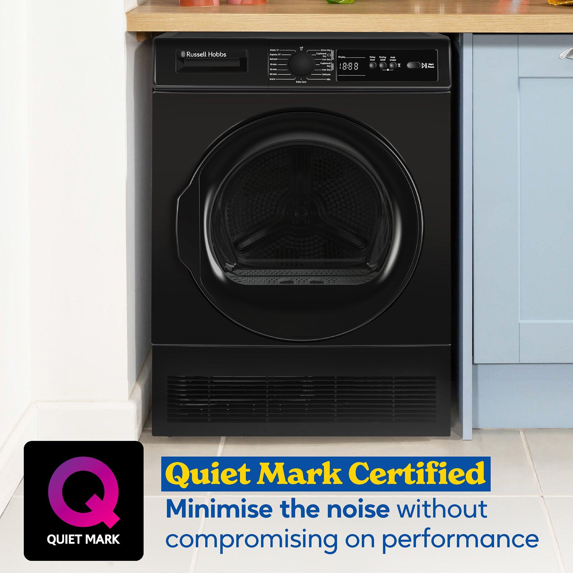 Black - Russell Hobbs - RH8CTD111B 11 Series 8kg Condenser Dryer in Black - 4