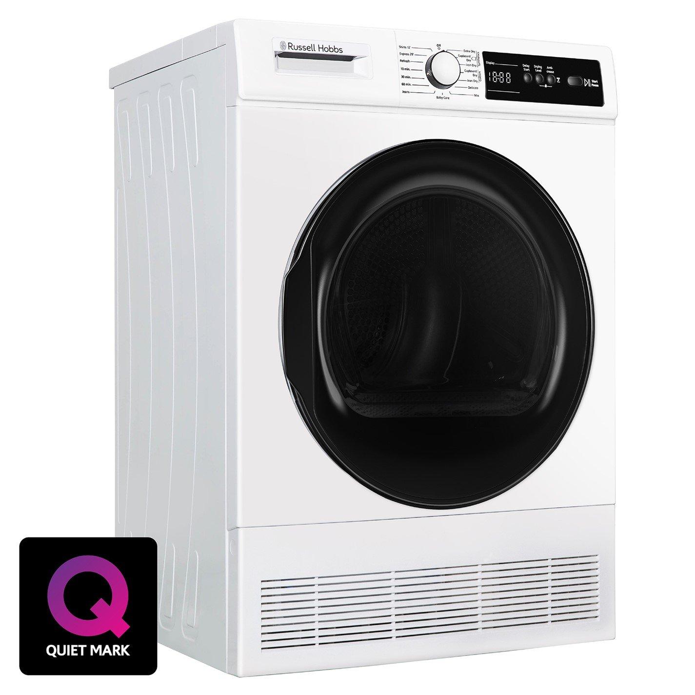 White - Russell Hobbs - RH8CTD111W 11 Series 8kg Condenser Dryer in White - 11