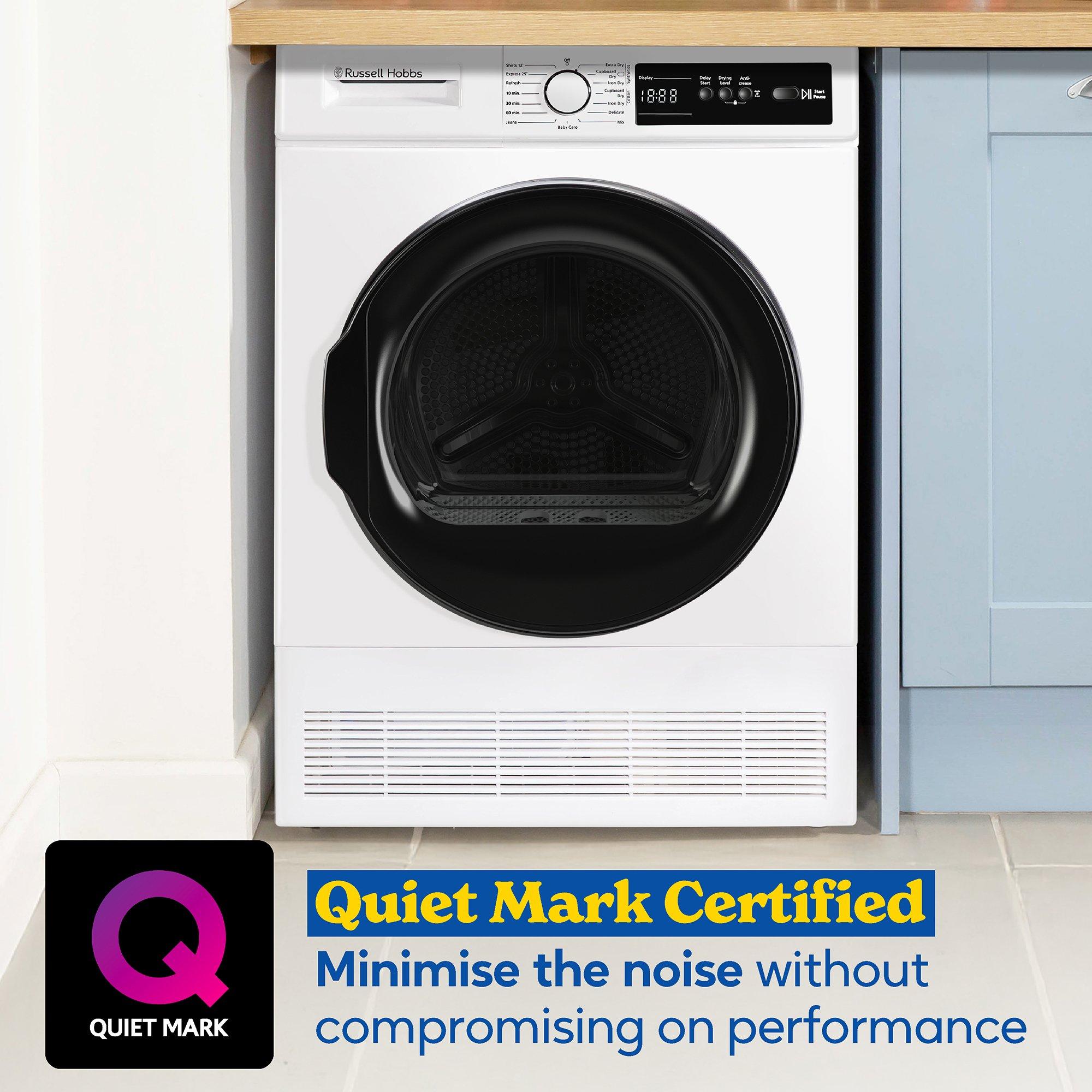 White - Russell Hobbs - RH8CTD111W 11 Series 8kg Condenser Dryer in White - 4