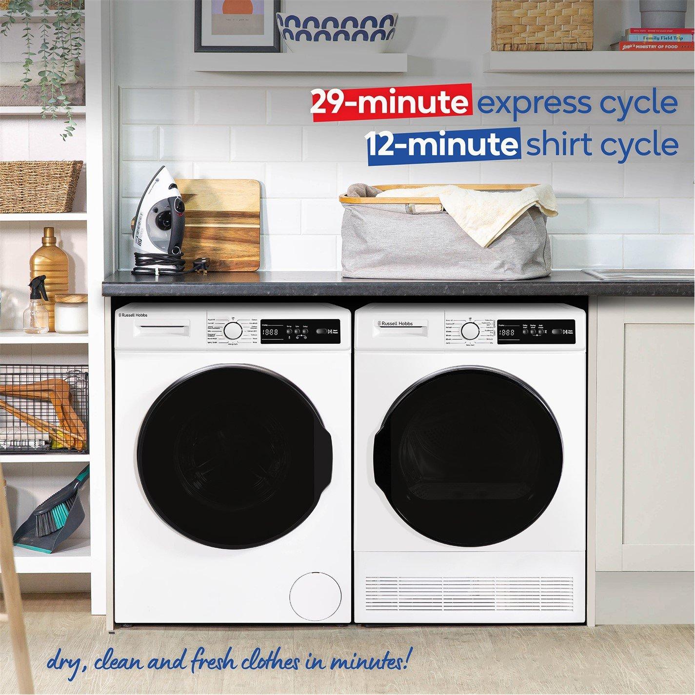 White - Russell Hobbs - RH8CTD111W 11 Series 8kg Condenser Dryer in White - 6