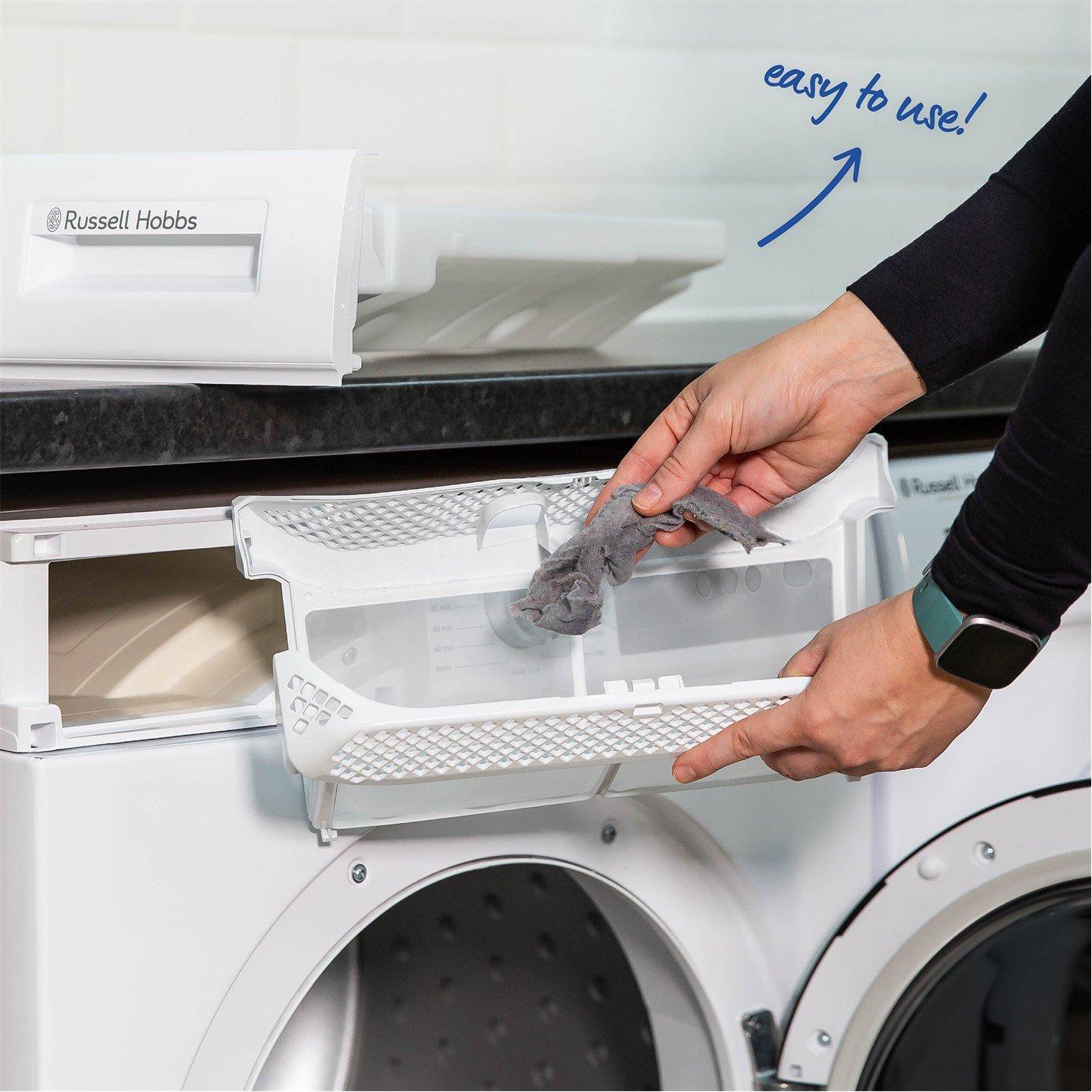 White - Russell Hobbs - RH8CTD111W 11 Series 8kg Condenser Dryer in White - 7