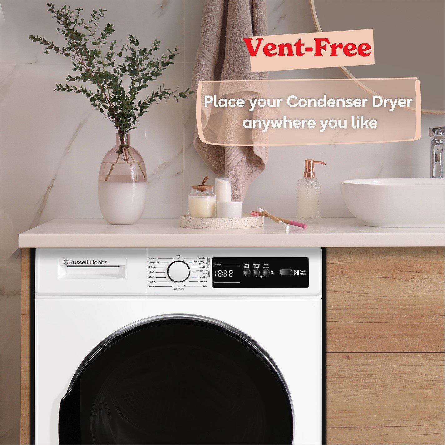 White - Russell Hobbs - RH8CTD111W 11 Series 8kg Condenser Dryer in White - 8