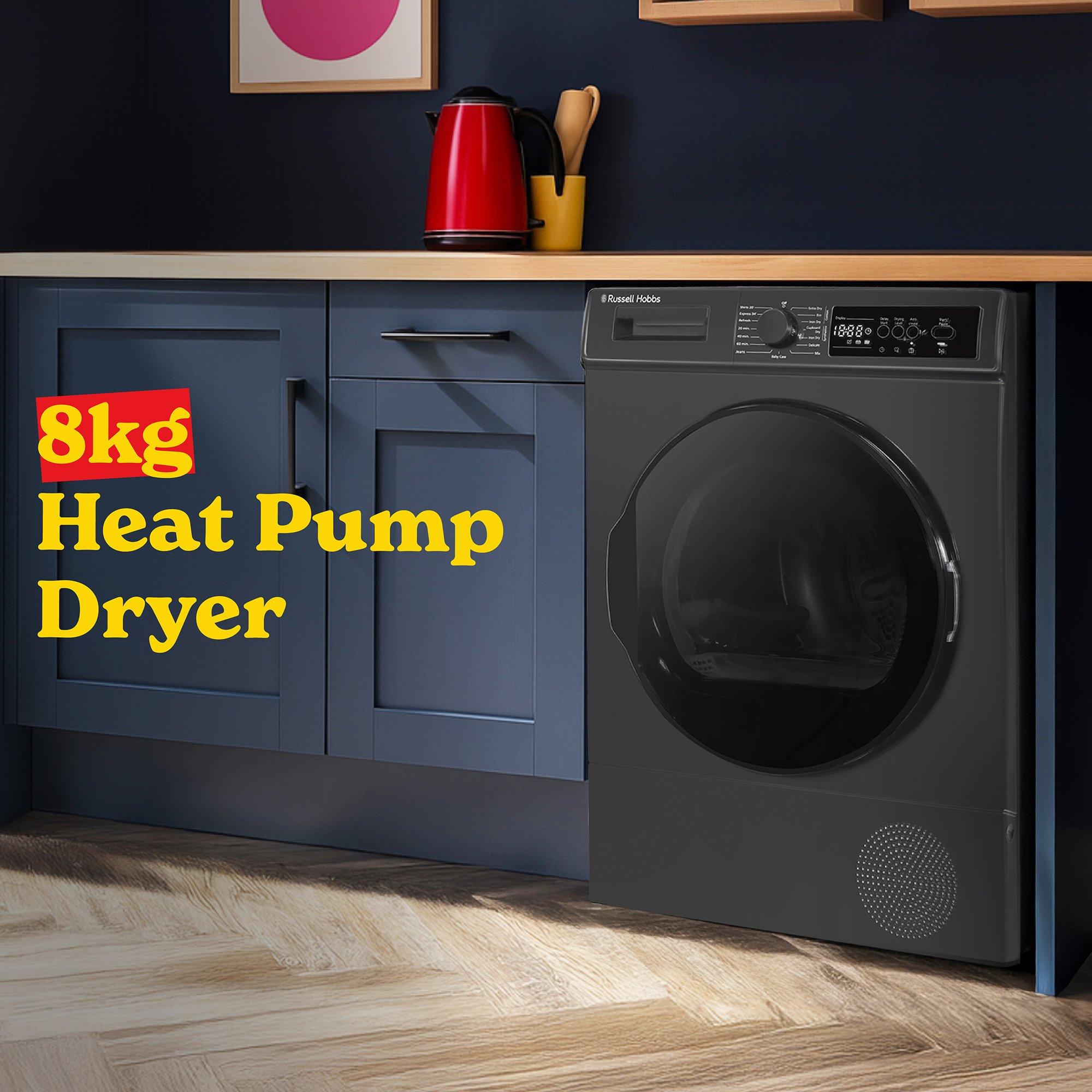 Anthracite - Russell Hobbs - RH8HPTD1E12AN 8kg Heat Pump Dryer in Anthracite - 3