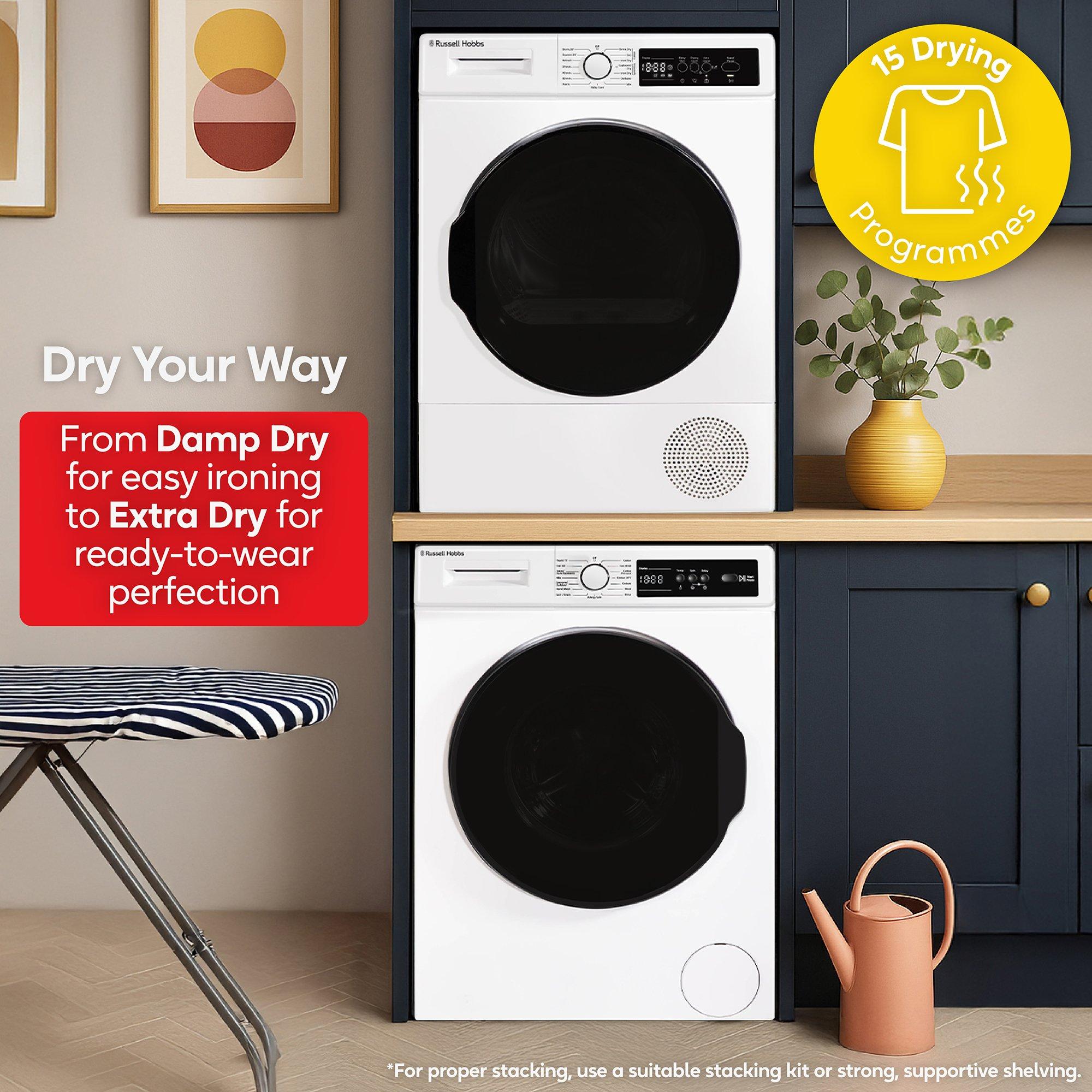 White - Russell Hobbs - RH8HPTD1E12W 8kg Heat Pump Dryer in White - 5