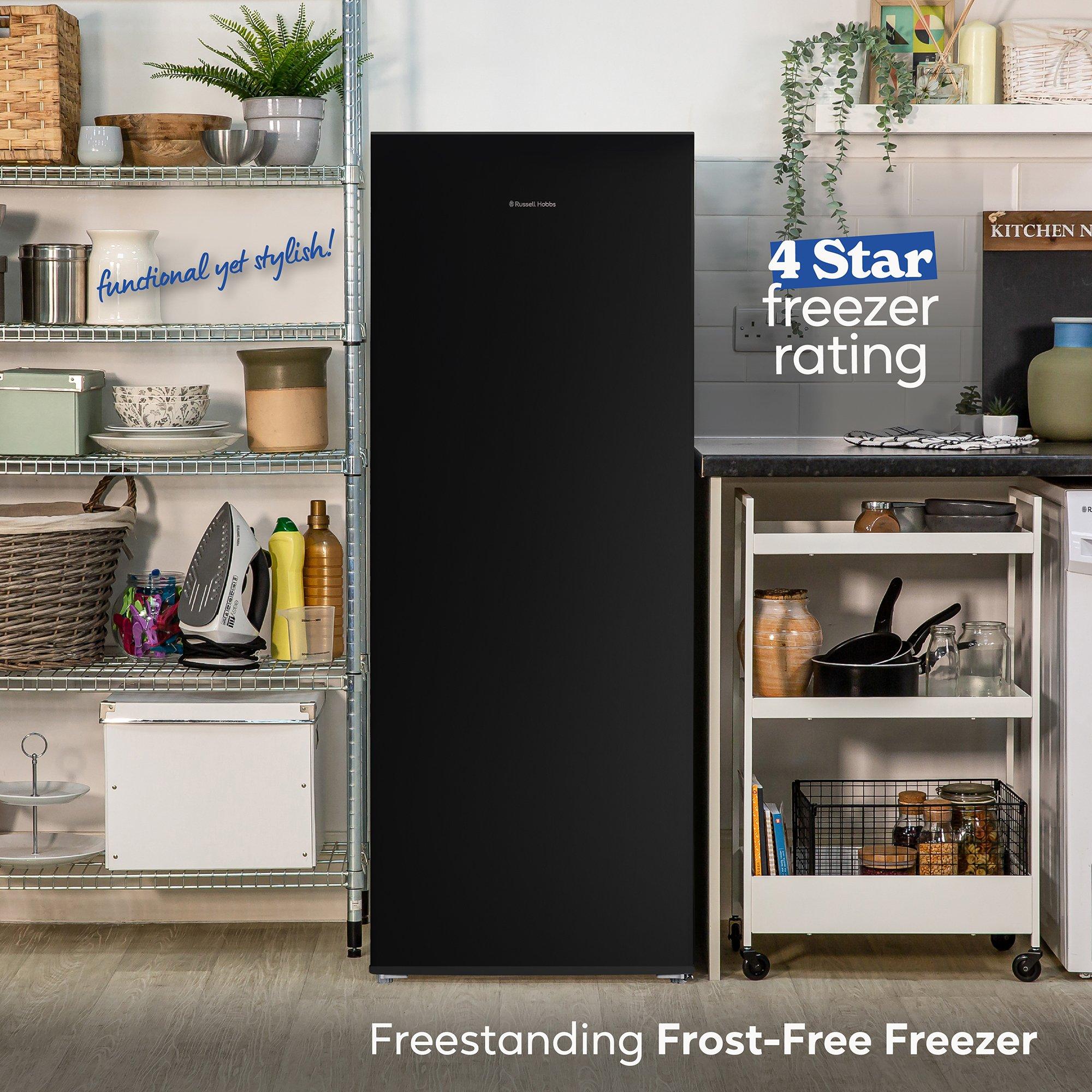 Black - Russell Hobbs - RH146FFFZ541E1B/1 175L Frost-Free Freezer Black - 3