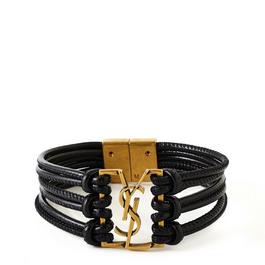 Saint Laurent Lthr Brcelet Ld44