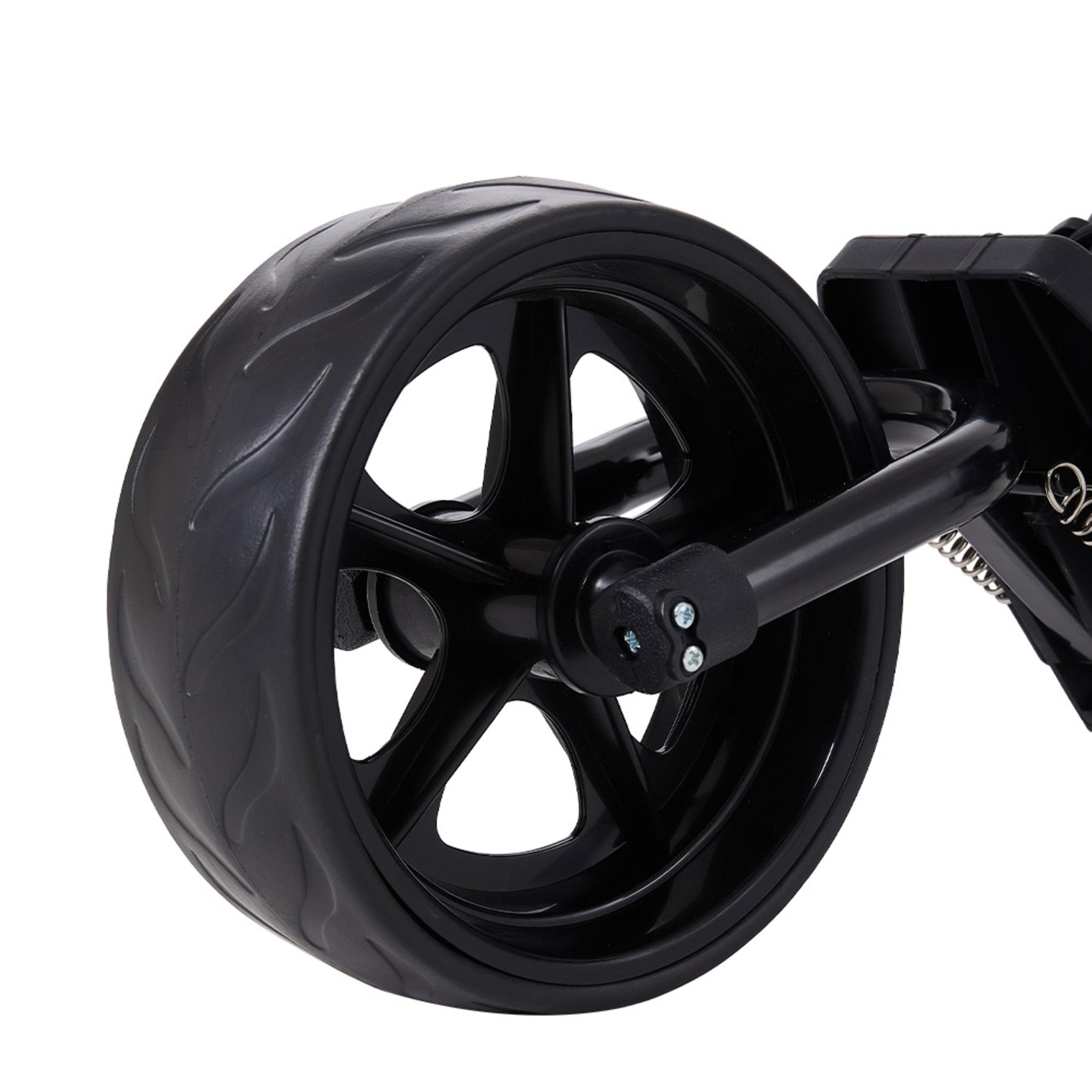 Black - LIFE IDEAS SPORT - 3 Wheel Folding Golf Push Pull Cart - 8