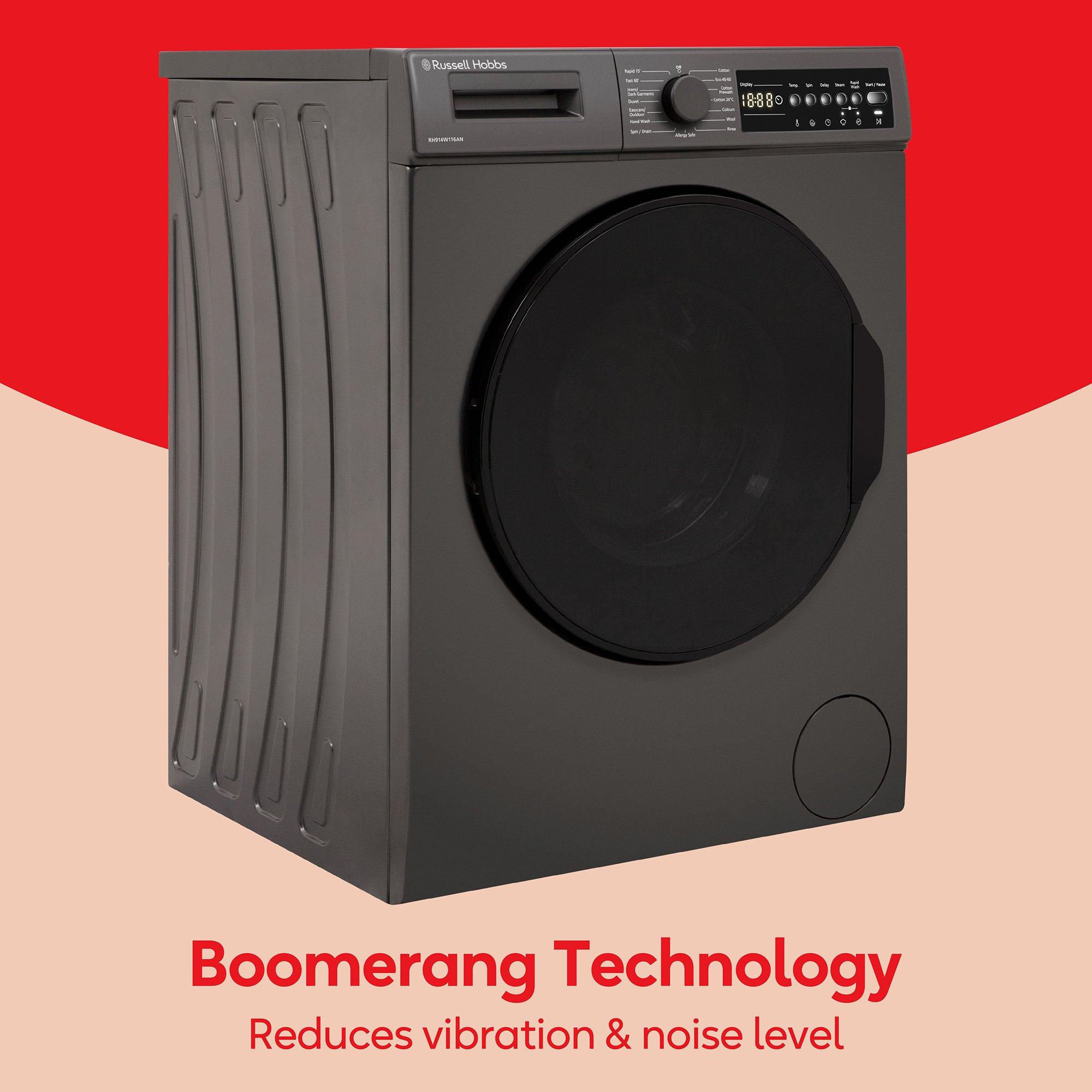 Anthracite - Russell Hobbs - RH914W116AN/01 16 Series 9kg Washing Machine - 3