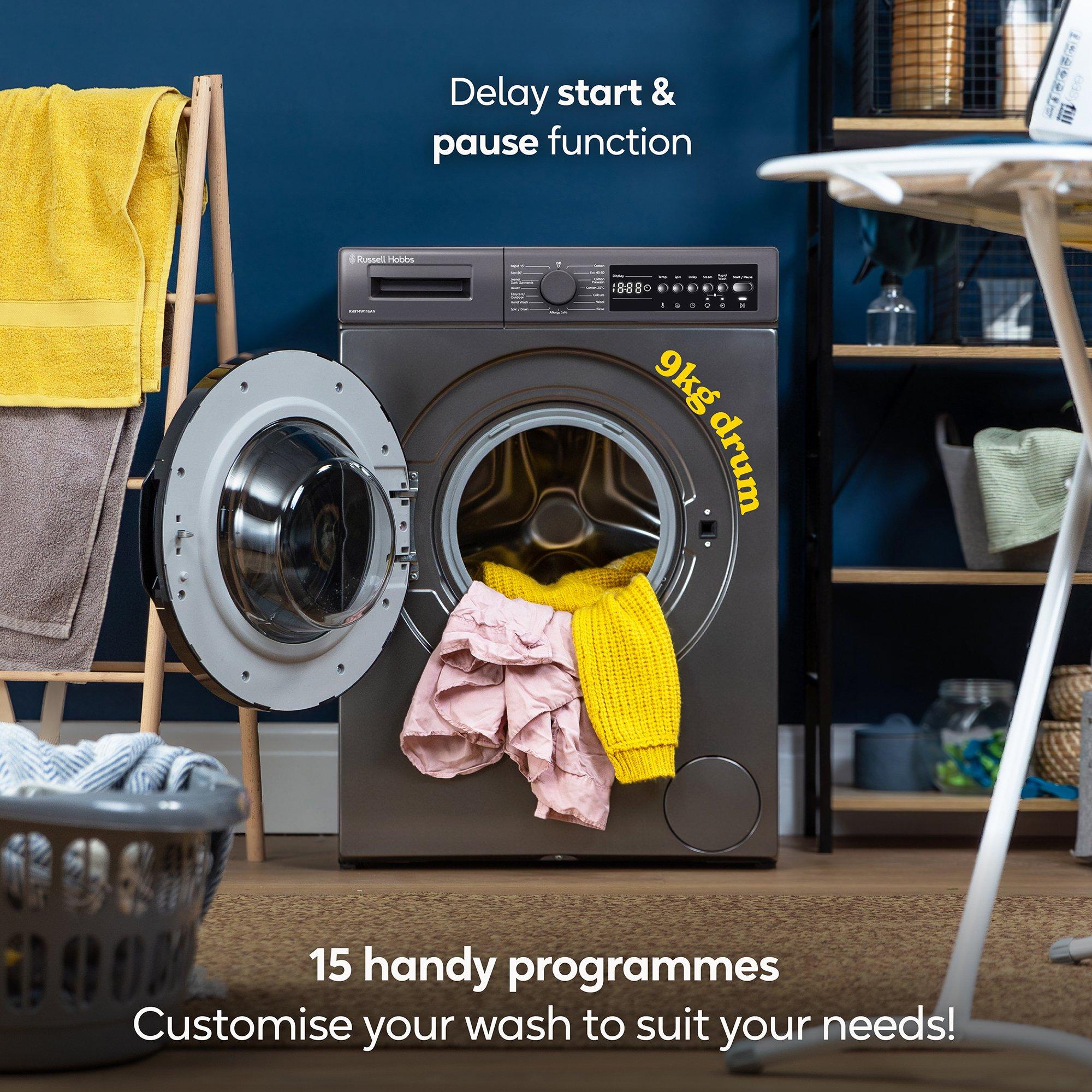 Anthracite - Russell Hobbs - RH914W116AN/01 16 Series 9kg Washing Machine - 7