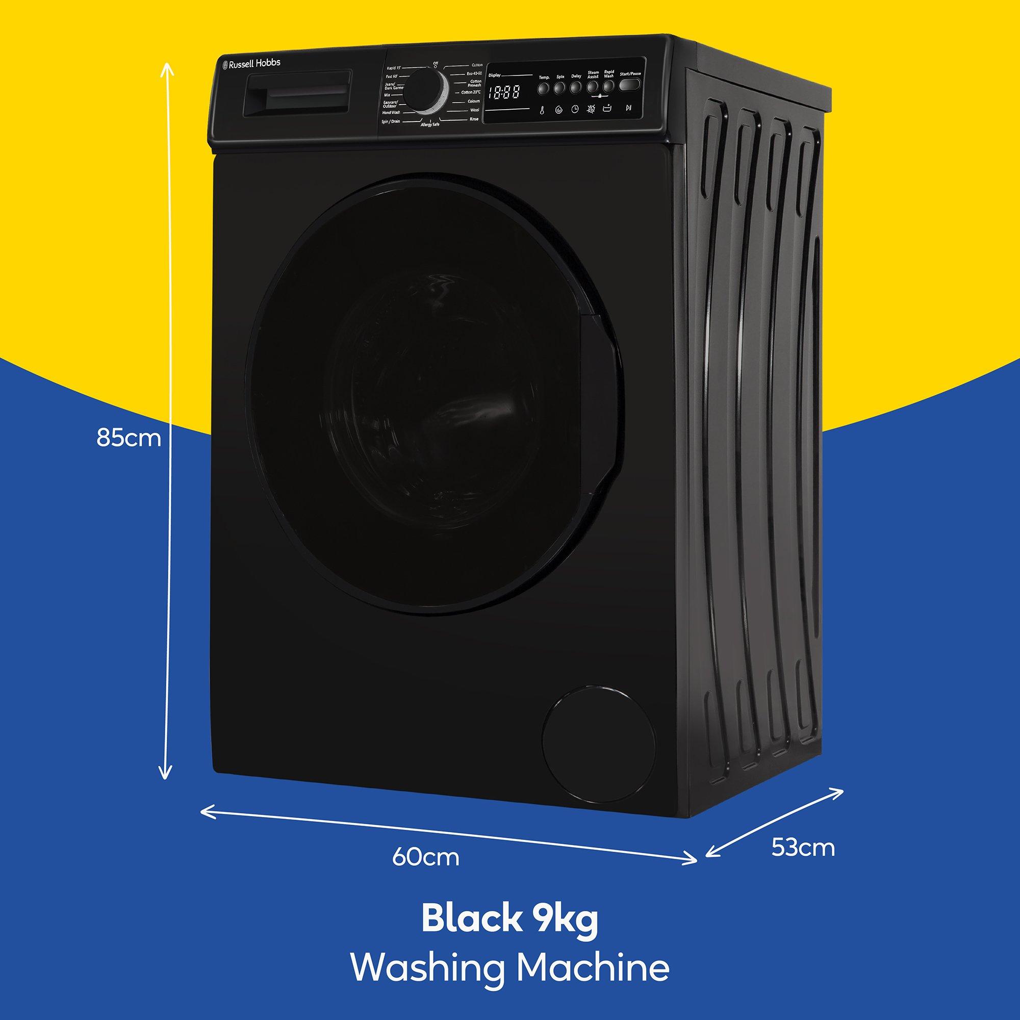 Black - Russell Hobbs - RH914W116B/01 16 Series 9kg Washing Machine - 2