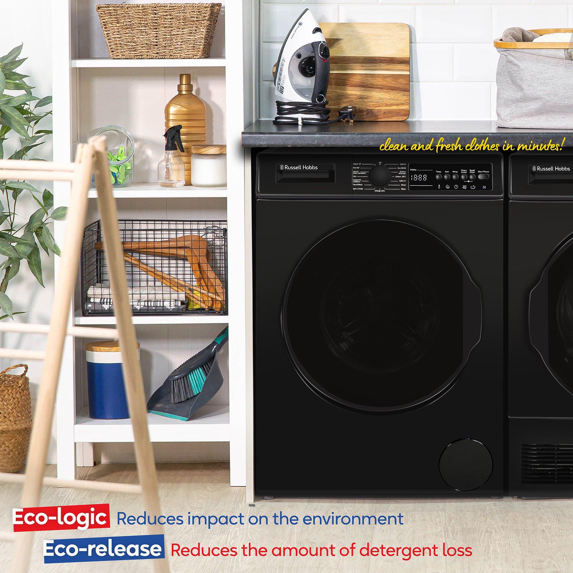 Black - Russell Hobbs - RH914W116B/01 16 Series 9kg Washing Machine - 6
