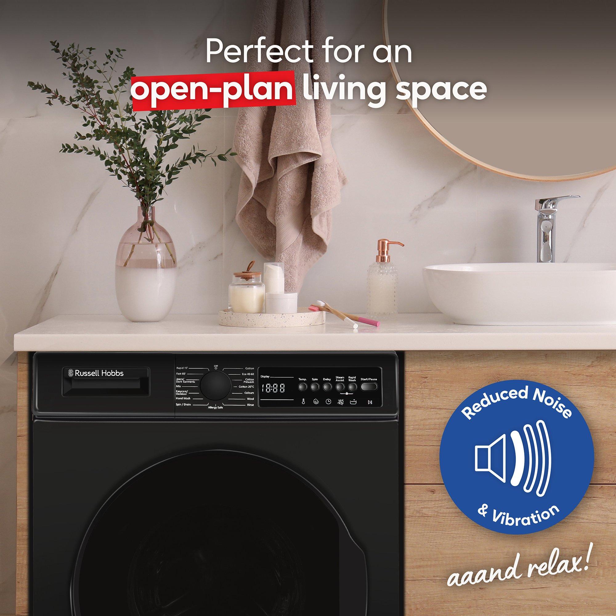 Black - Russell Hobbs - RH914W116B/01 16 Series 9kg Washing Machine - 7
