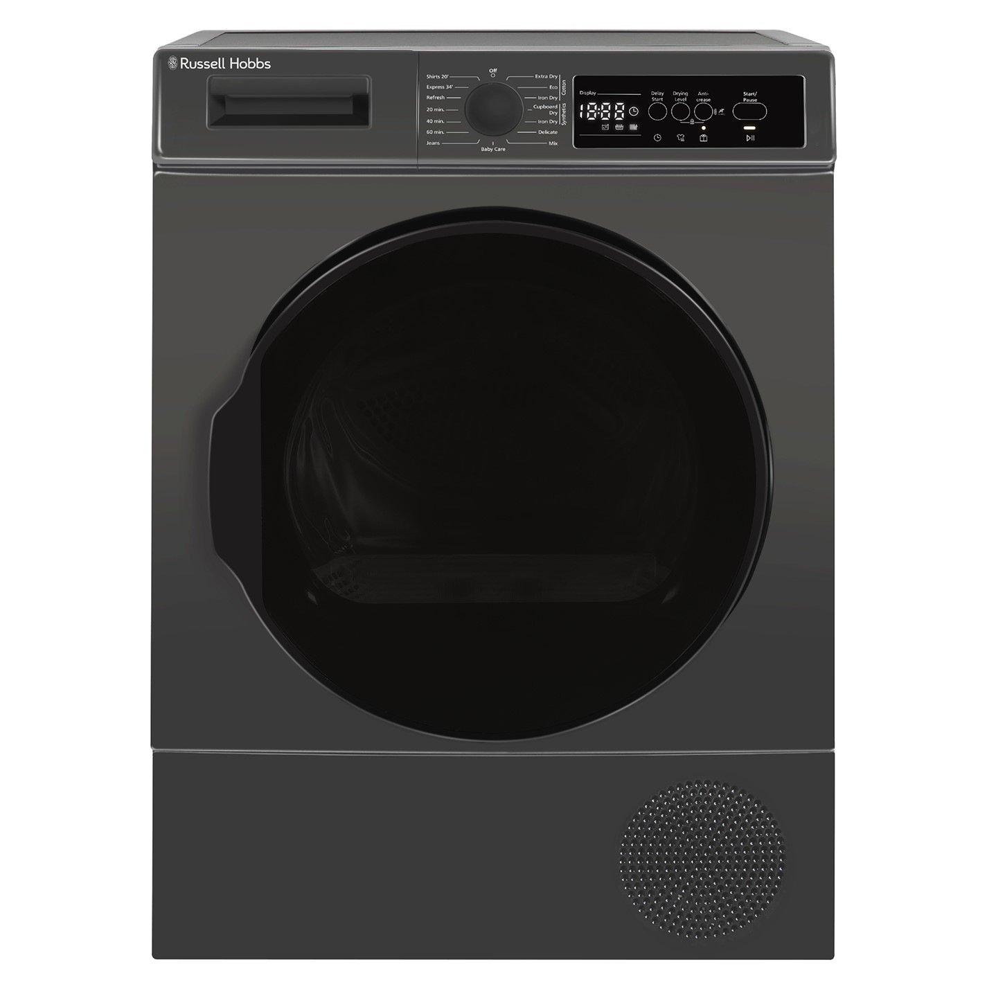 Anthracite - Russell Hobbs - RH9HPTD1E12AN 9kg Heat Pump Dryer in Anthracite - 1